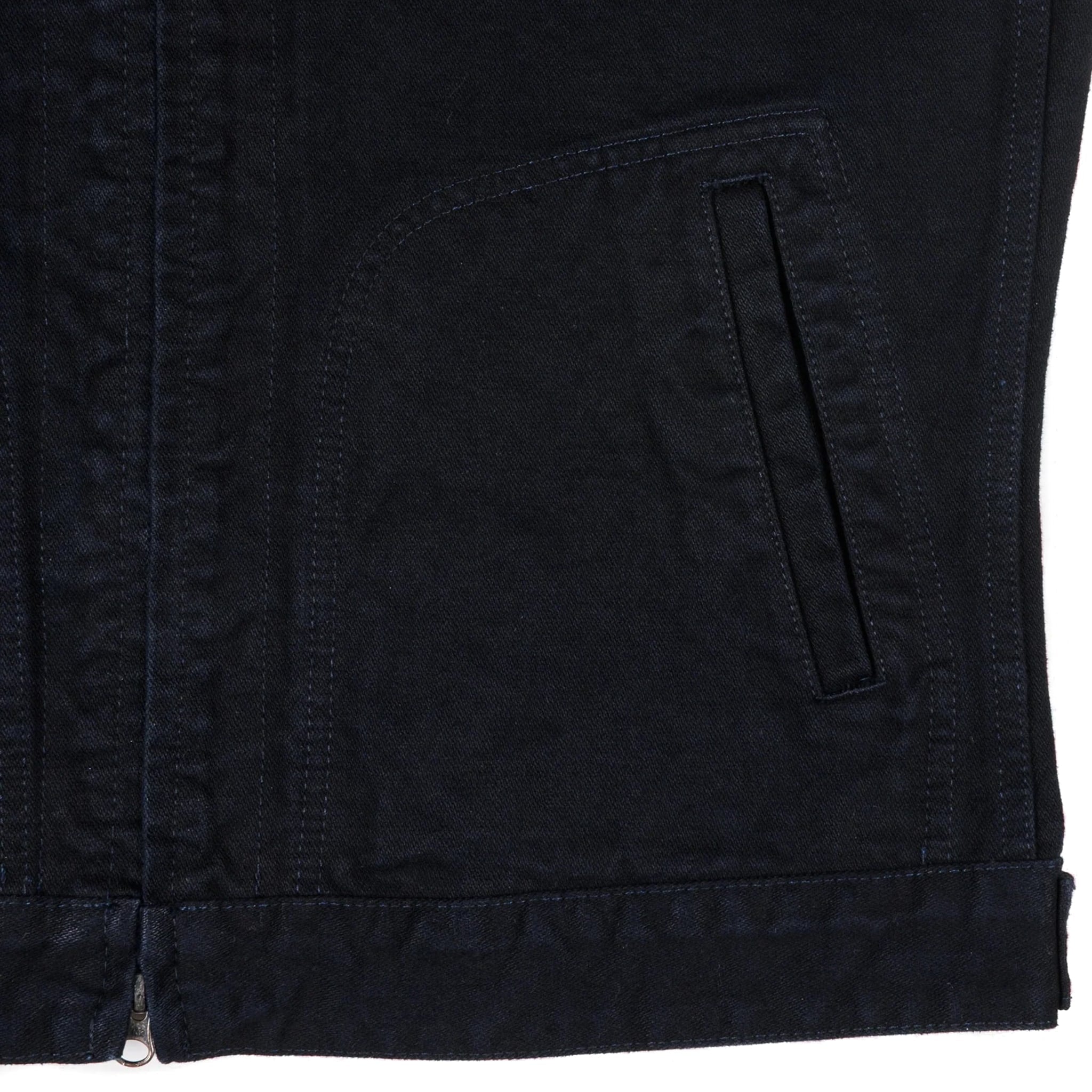 IHJ-123-OD 14oz Broken Twill Selvedge Denim Work Jacket - Indigo Overdyed Black
