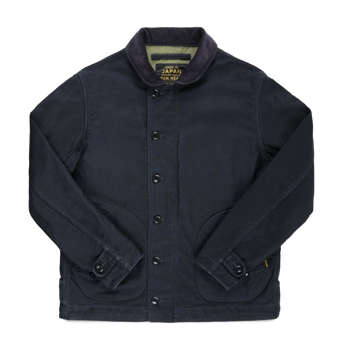 IHM-48-BLK 12oz Whipcord Lightweight N1 Deck Jacket - Black