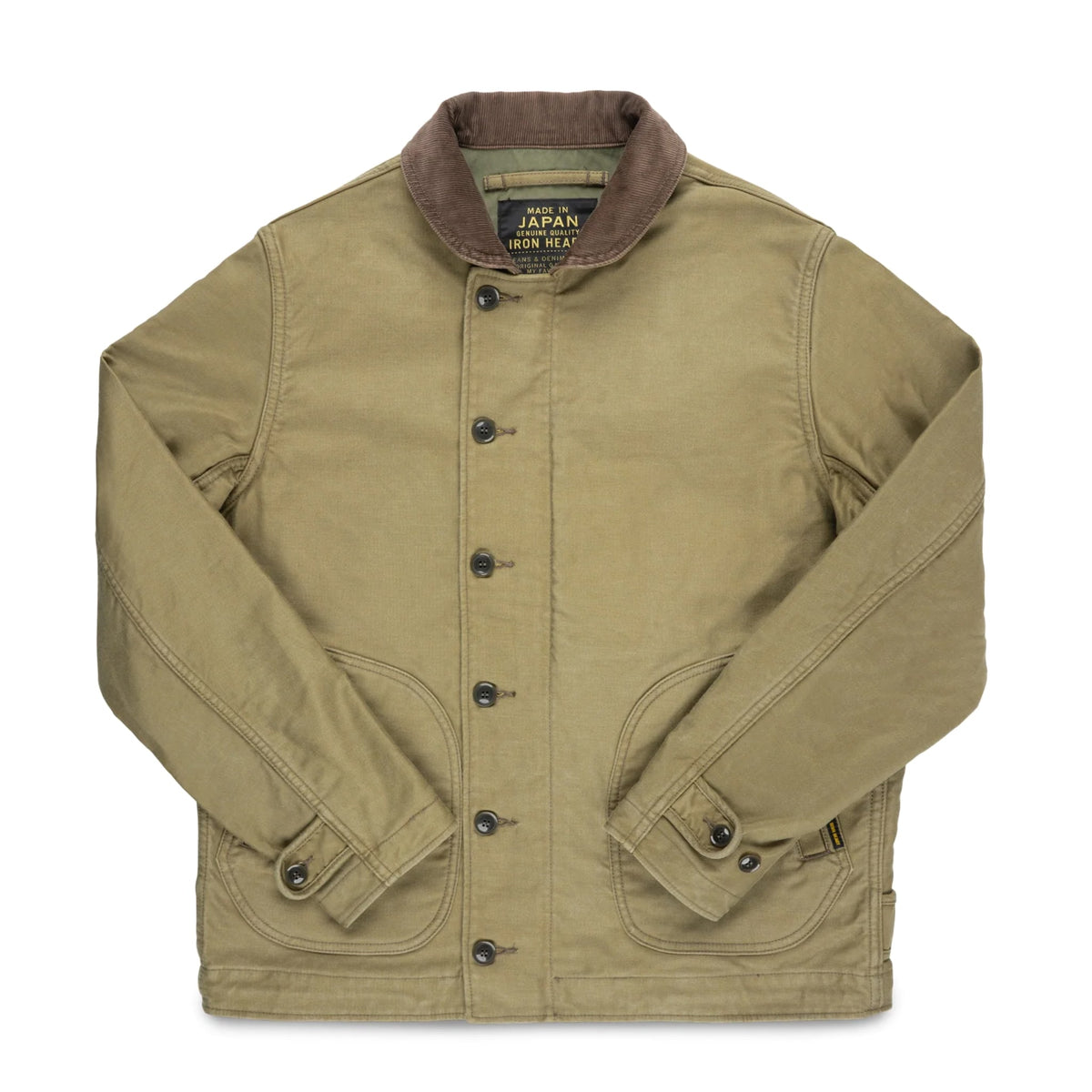 IHM-48-KHA 12oz Whipcord Lightweight N1 Deck Jacket - Khaki