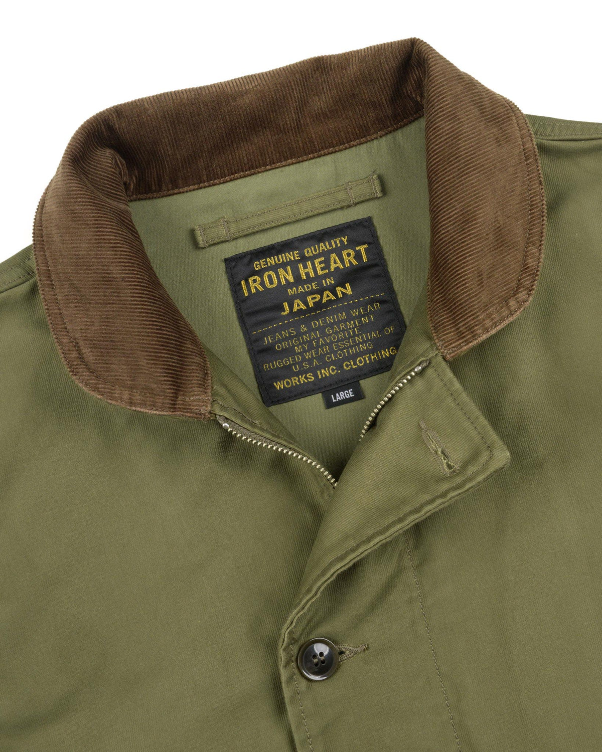 IHM-53-ODG 12oz Whipcord Lightweight N1 Deck Jacket - Olive Drab Green
