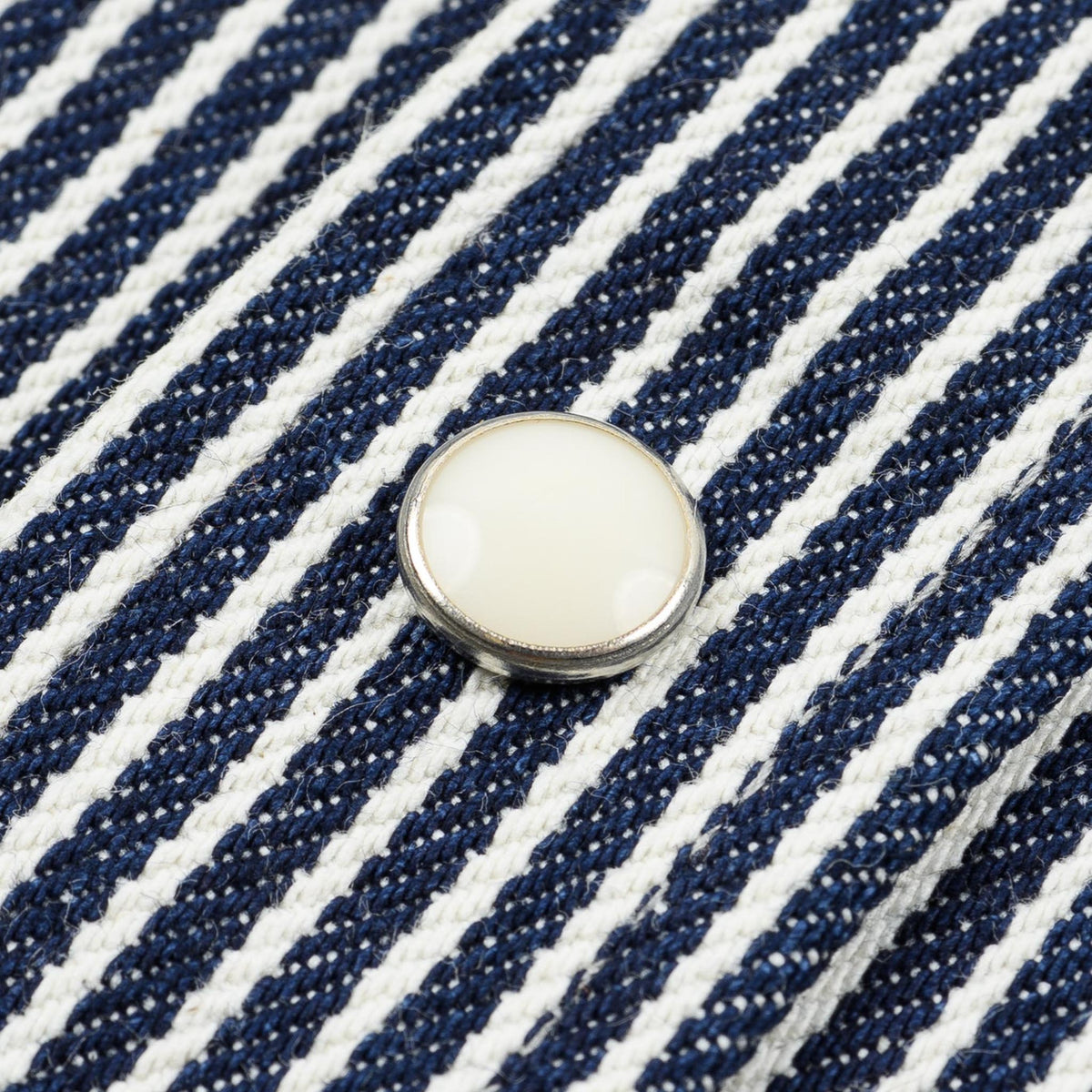 IHSH-07-IND 12oz Hickory Stripe Western Shirt - Indigo