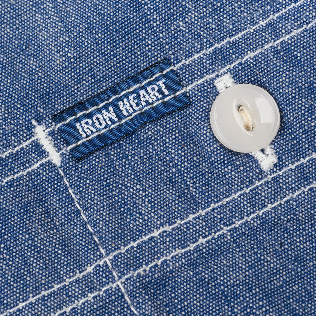 IHSH-21-BLU 10oz Selvedge Chambray Work Shirt - Blue