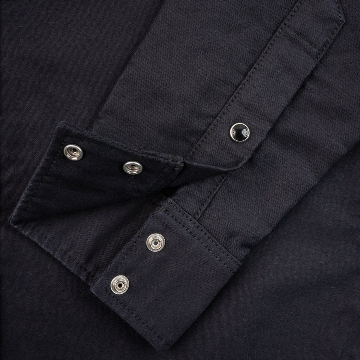 IHSH-426-BLK 12oz Military Moleskin Western Shirt - Black