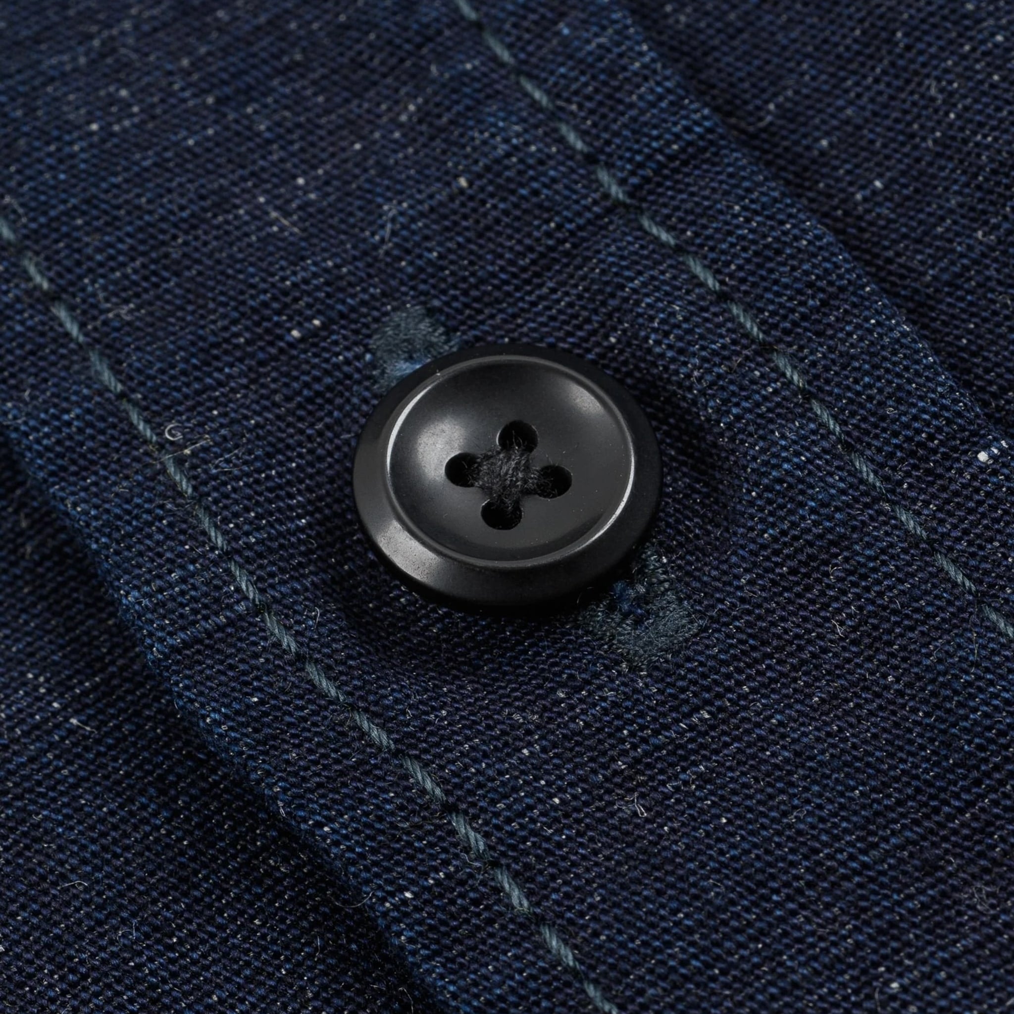 IHSH-443-IND 7oz Cotton Linen Chambray Work Shirt - Indigo
