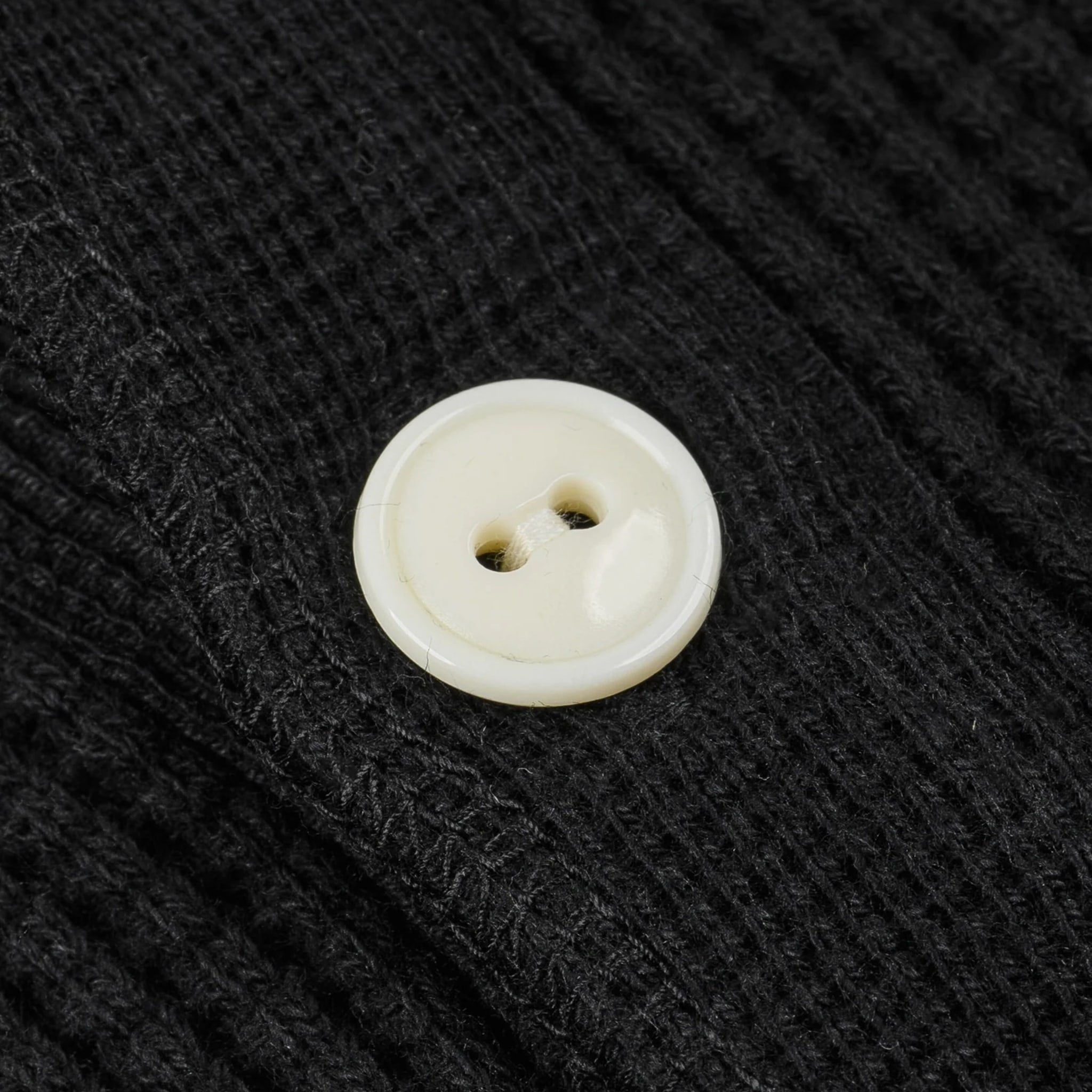IHTL-1213-BLK Waffle Knit Long Sleeved Thermal Henley - Black