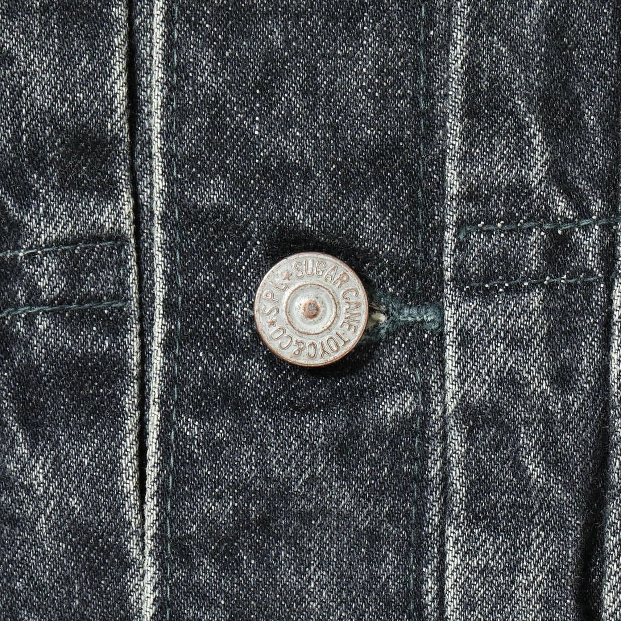 SC15650H 14.25oz Black Selvedge Denim Jacket 1953 Aged Model