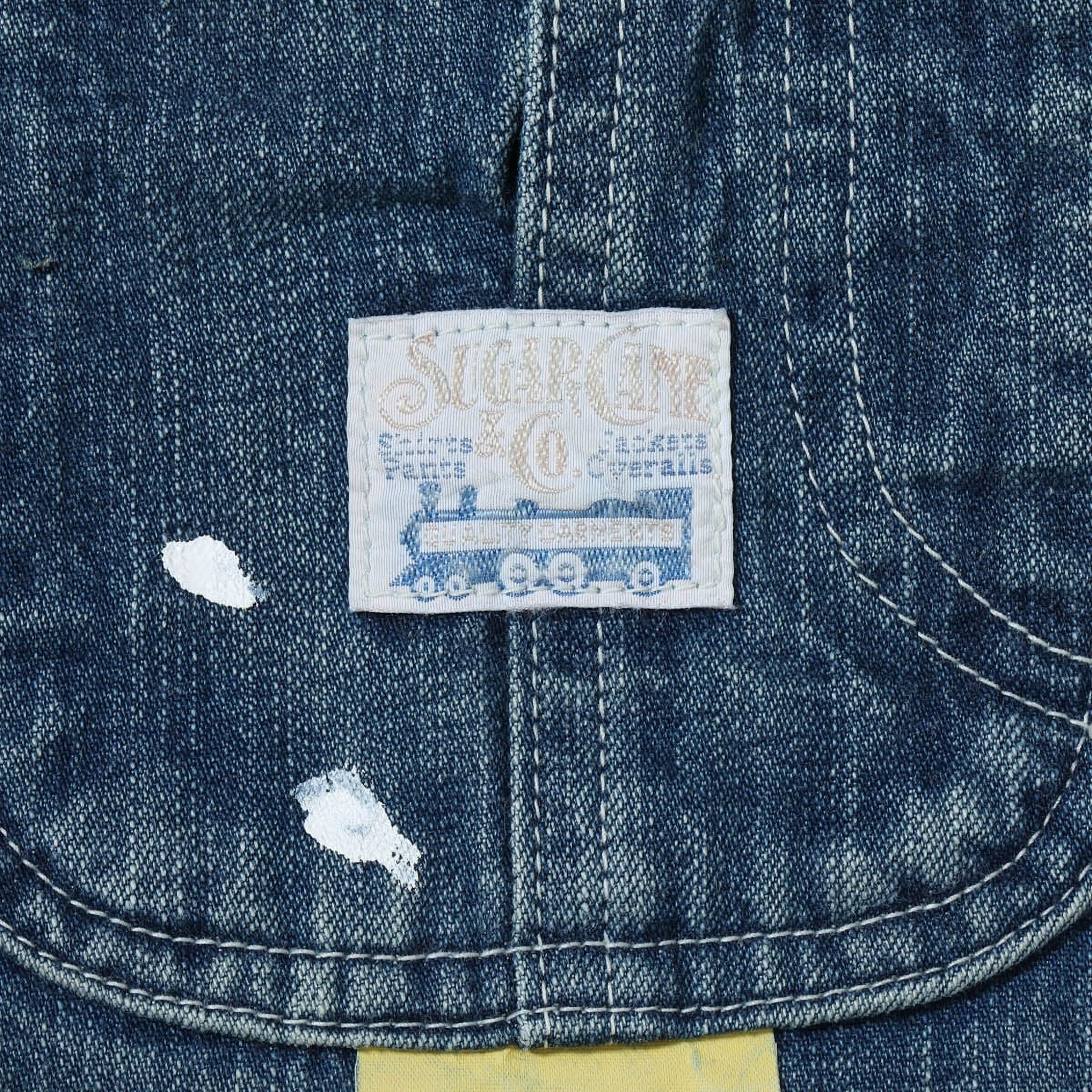 SC15708 11oz Blue Denim Work Coat Aged Model