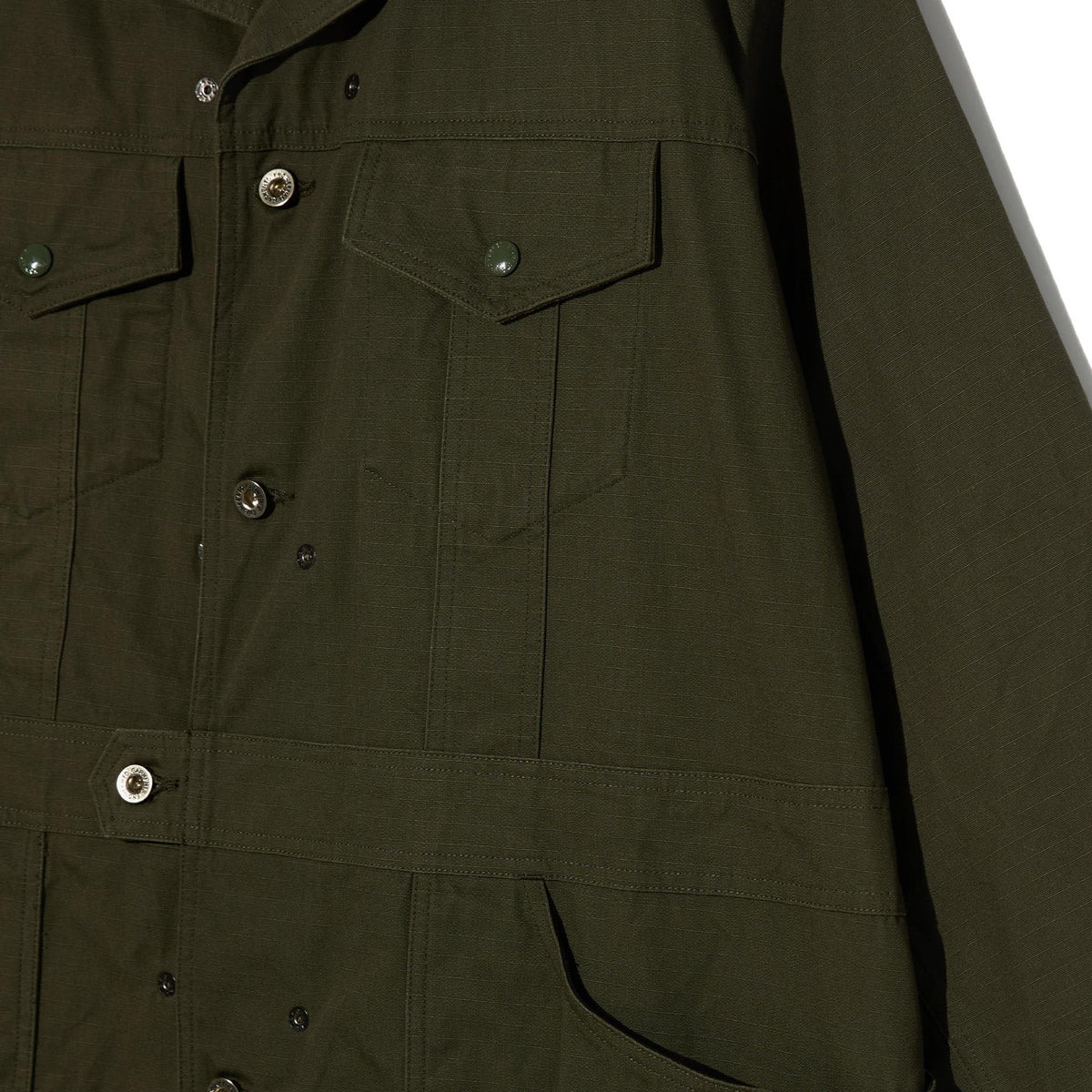 Shop Coat - Olive Heavyweight Cotton Ripstop