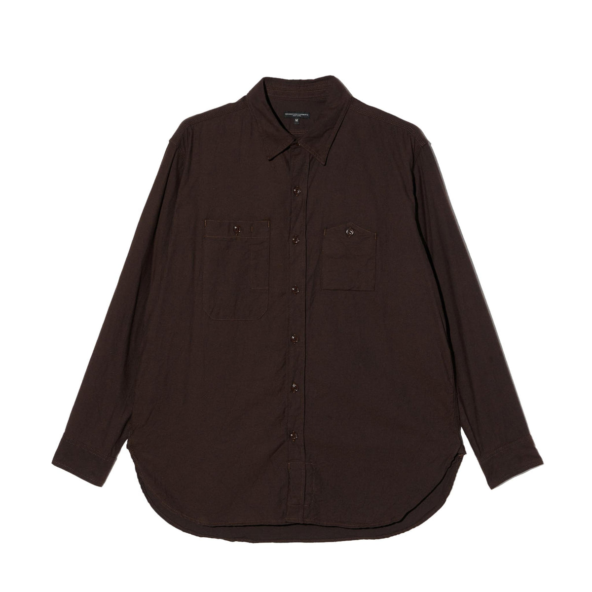 Work Shirt - Dark Brown Cotton Brushed Twill