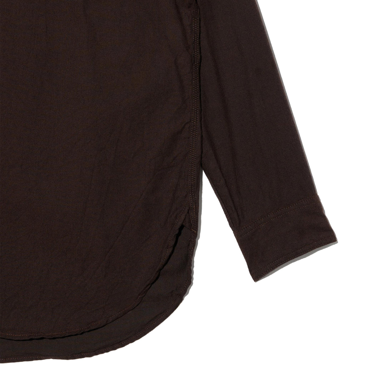 Work Shirt - Dark Brown Cotton Brushed Twill