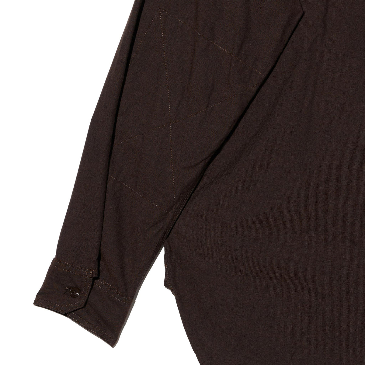 Work Shirt - Dark Brown Cotton Brushed Twill