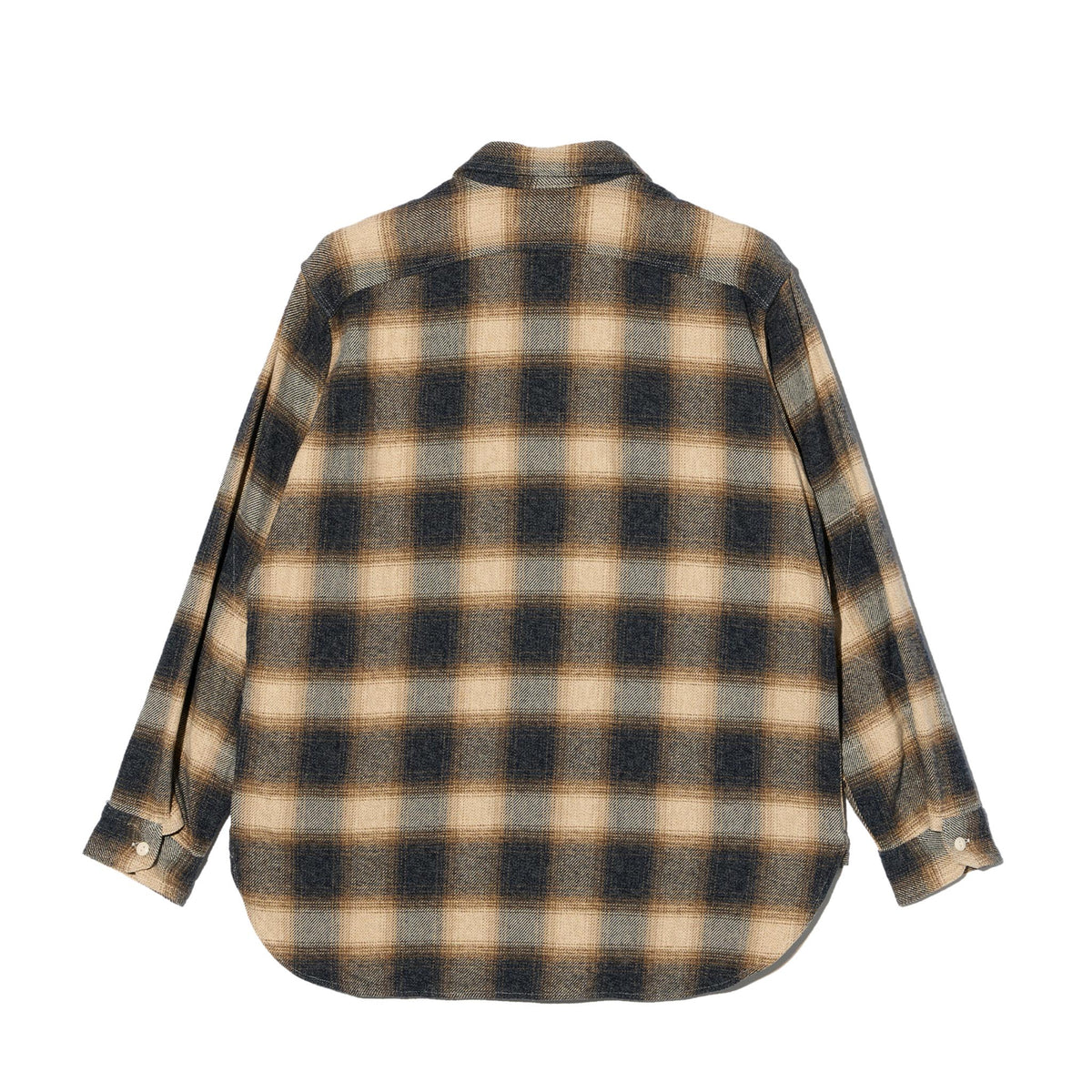 Work Shirt - Khaki Cotton Heavy Shadow Plaid Flannel