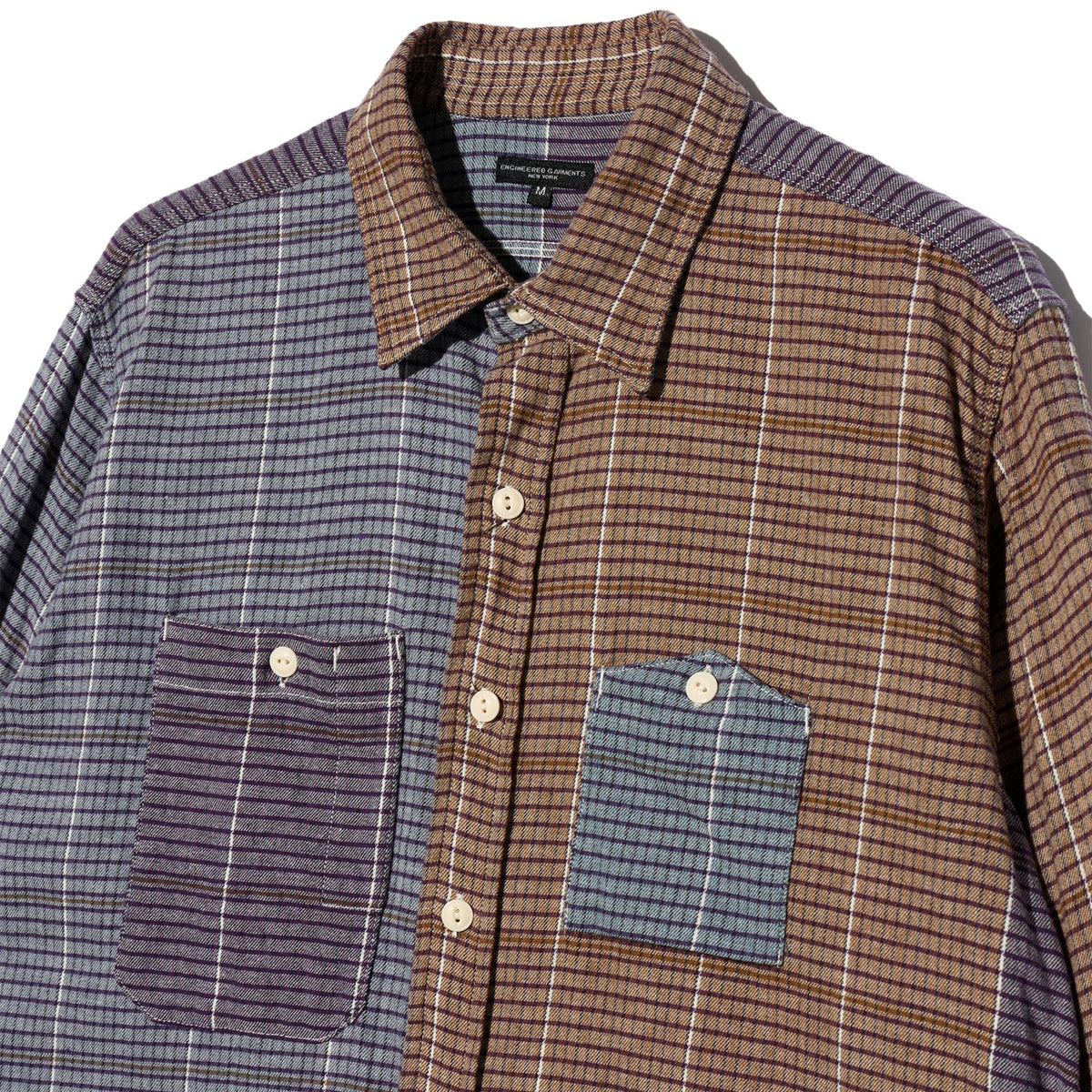 Work Shirt - Multi Color Cotton Color Block Check