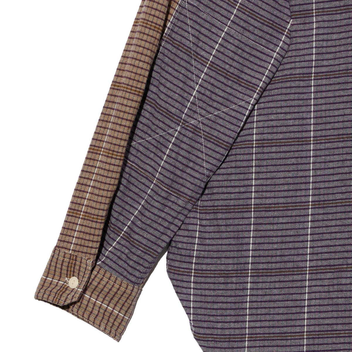 Work Shirt - Multi Color Cotton Color Block Check