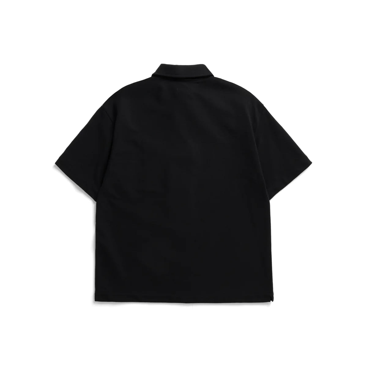 Coral Wide Collar Shirt Rachel Mesh - Black