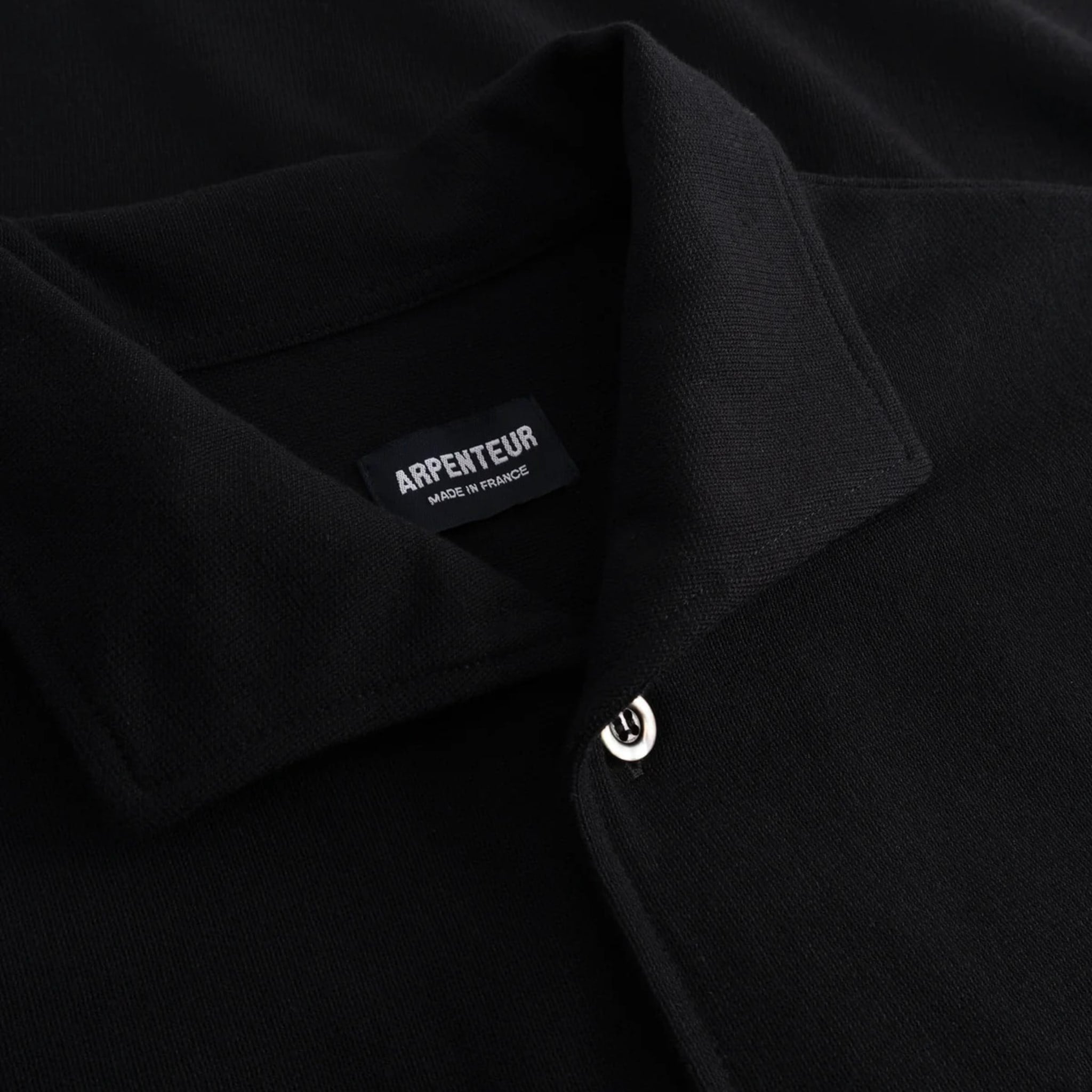 Coral Wide Collar Shirt Rachel Mesh - Black