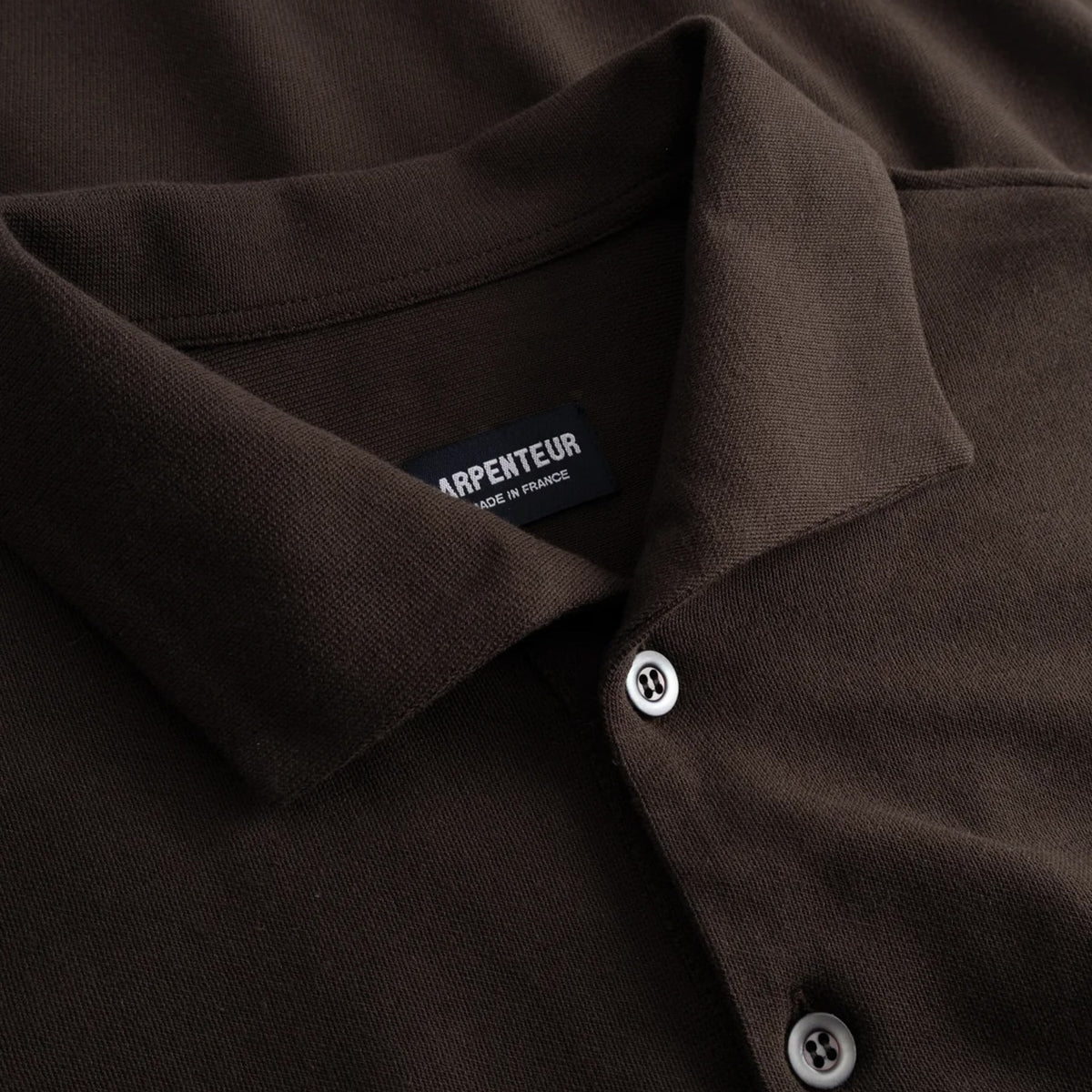 Coral Wide Collar Shirt Rachel Mesh - Brown