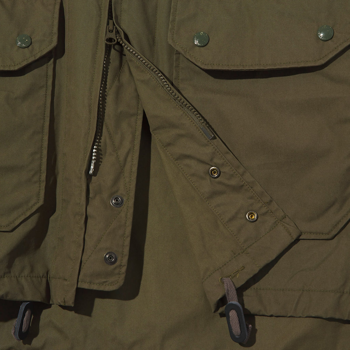 Atlantic Parka - Olive Coated Cotton Cloth