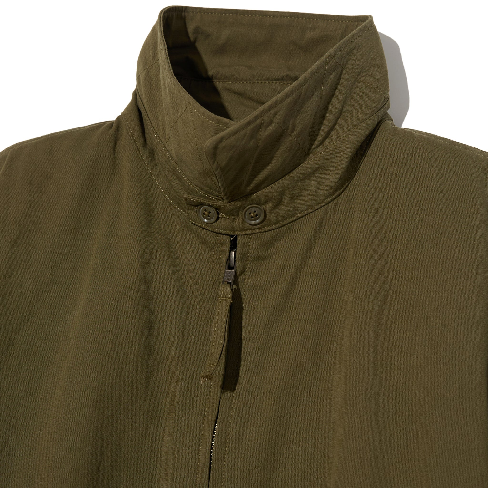 Claigton Jacket - Olive Cotton Sanded Cloth