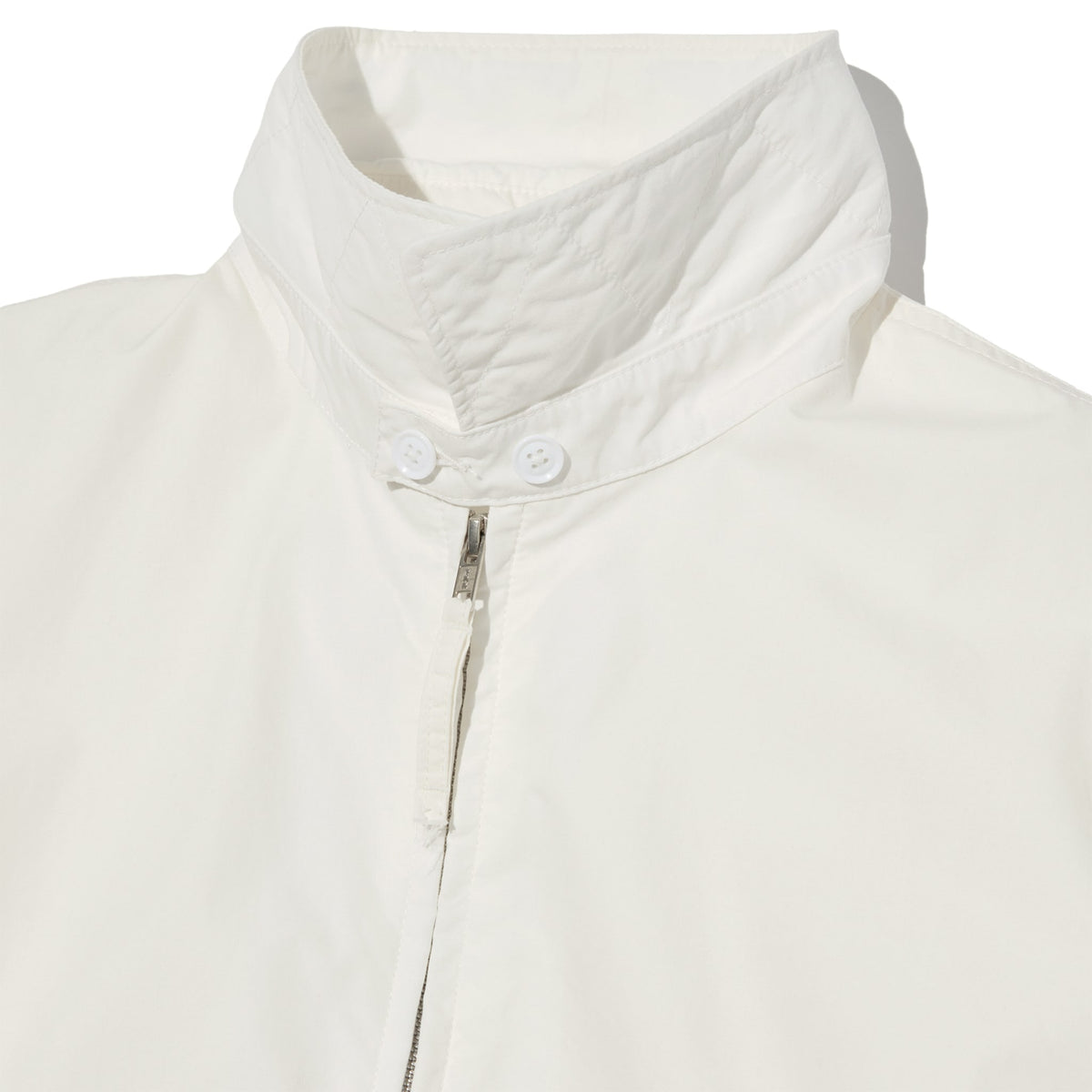 Claigton Jacket - White Lightweight Nyco Poplin