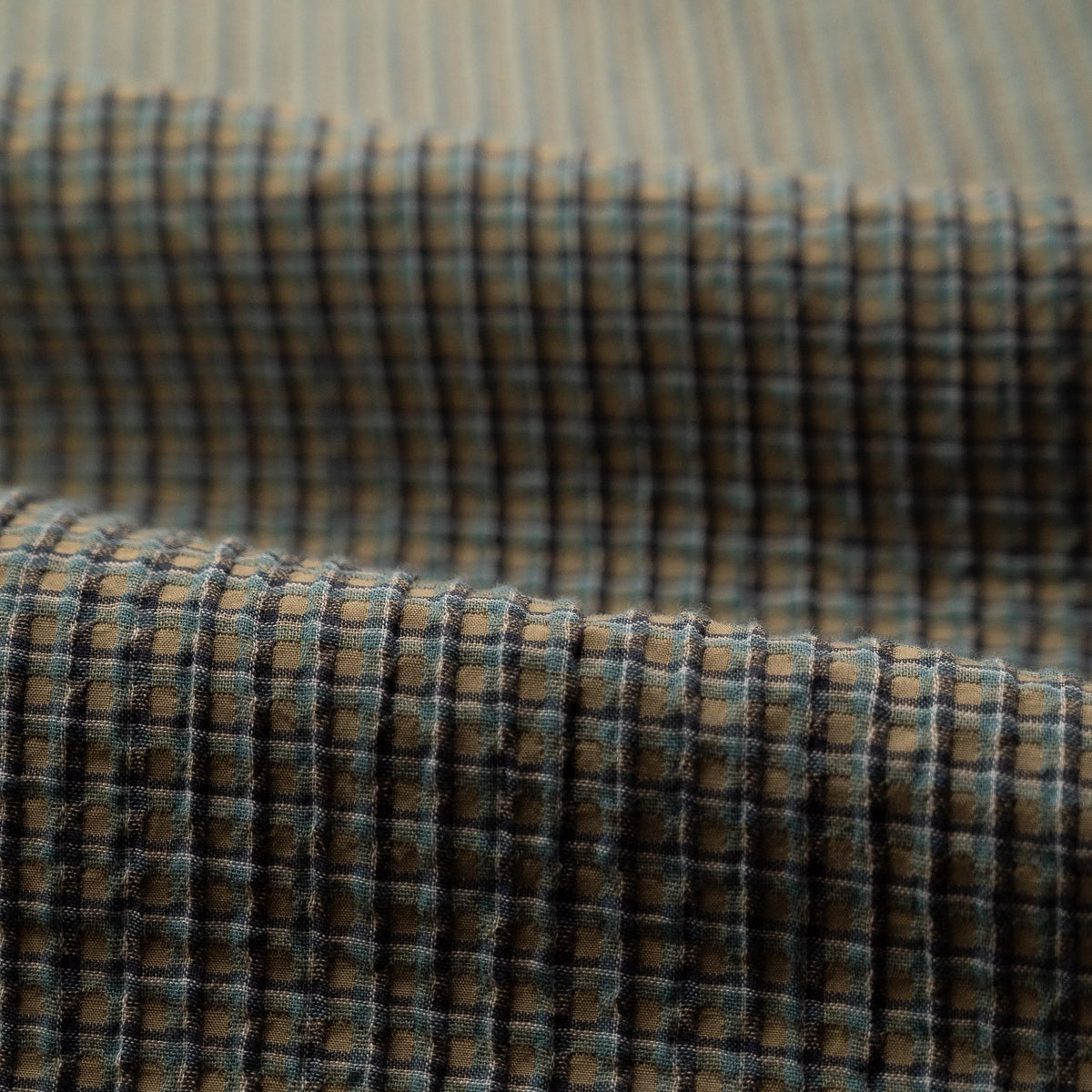 Cayucos Seersucker - Olive Plaid