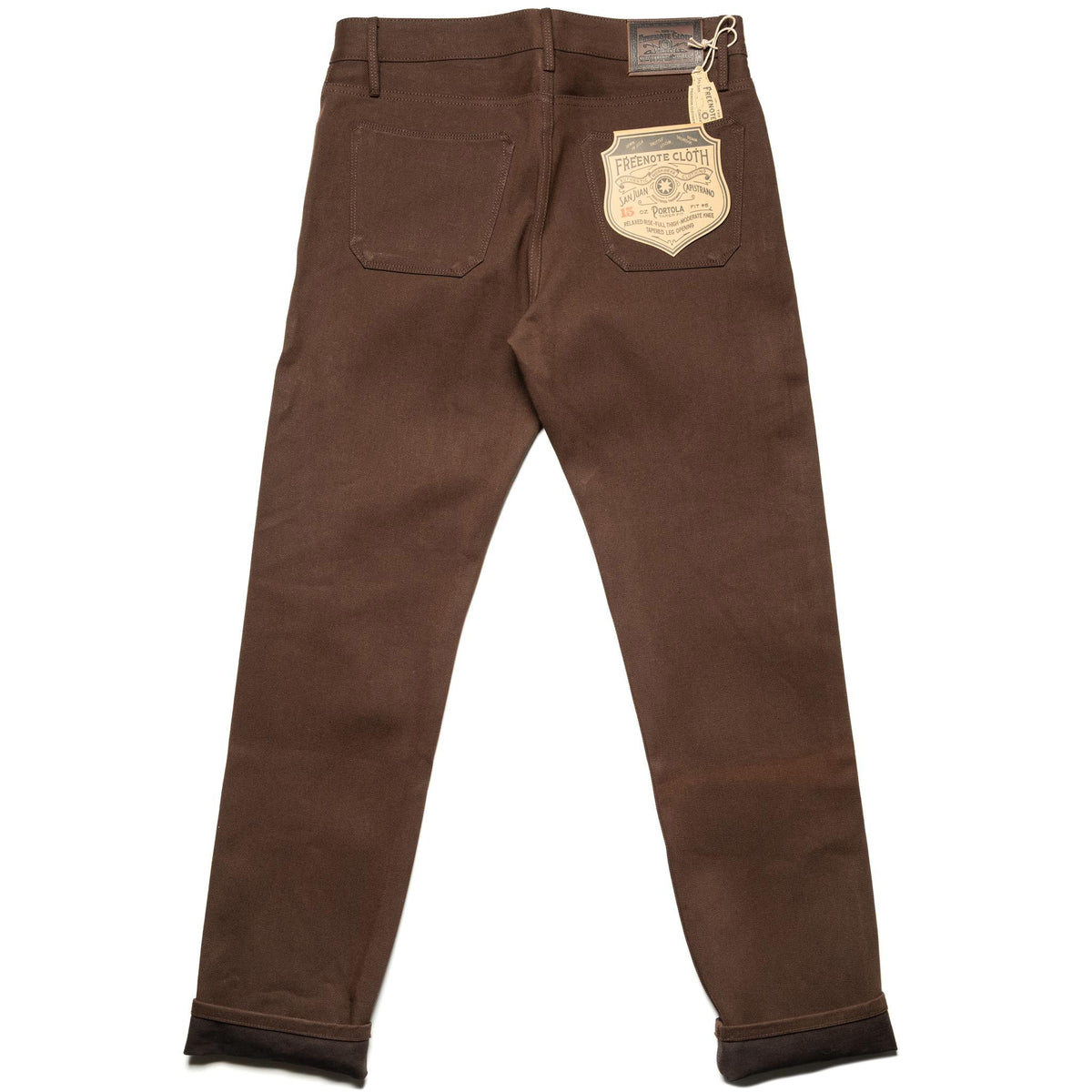 Portola Classic Taper 15 oz Dark Brown Selvedge Denim