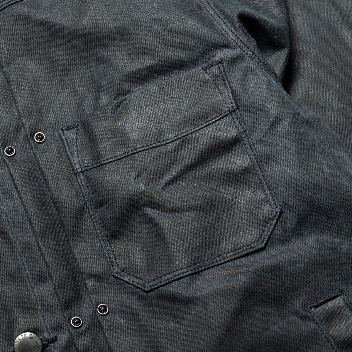 RJ-1 Riders Jacket Waxed Canvas - Black (Brown Lining)