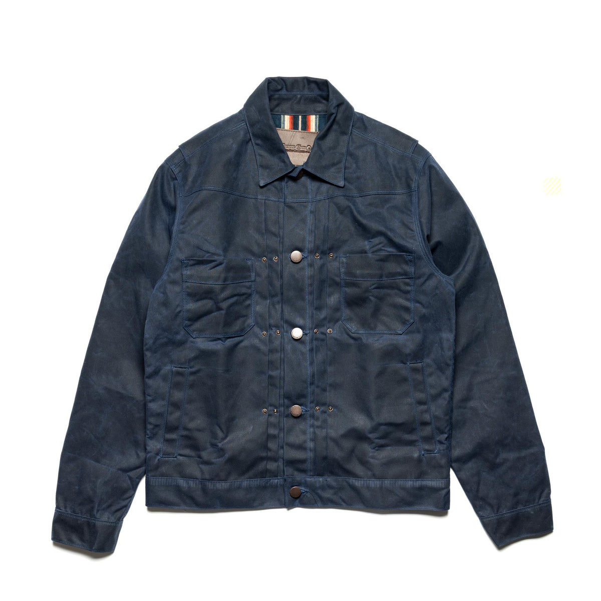 RJ-1 Riders Jacket Waxed Canvas - Navy (Navy Lining)
