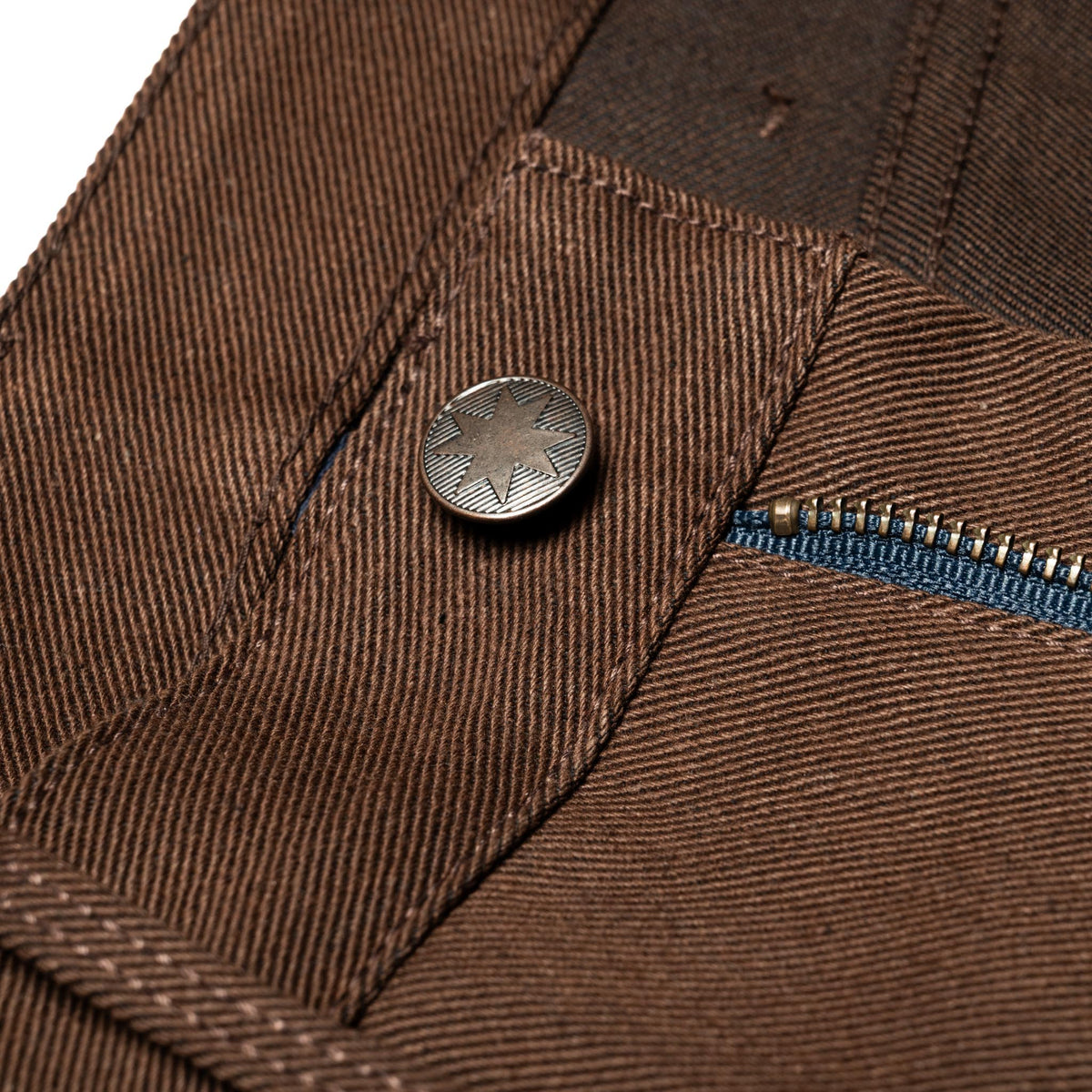 Wilkes Western 15 oz Dark Brown Selvedge Denim