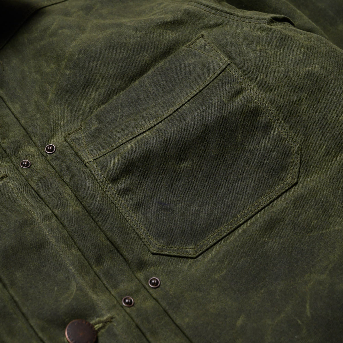 RJ-1 Riders Jacket Waxed Canvas - Olive (Olive Lining)