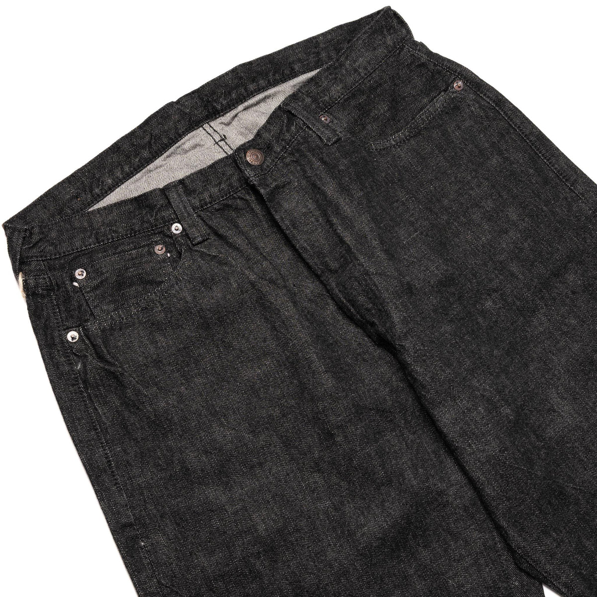 0105BK Wide Straight 13.7oz Selvedge Denim - Black