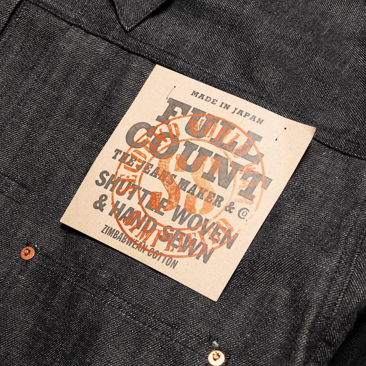S2107BKSS WWII Model 11.5oz Black Denim Jacket (Raw)