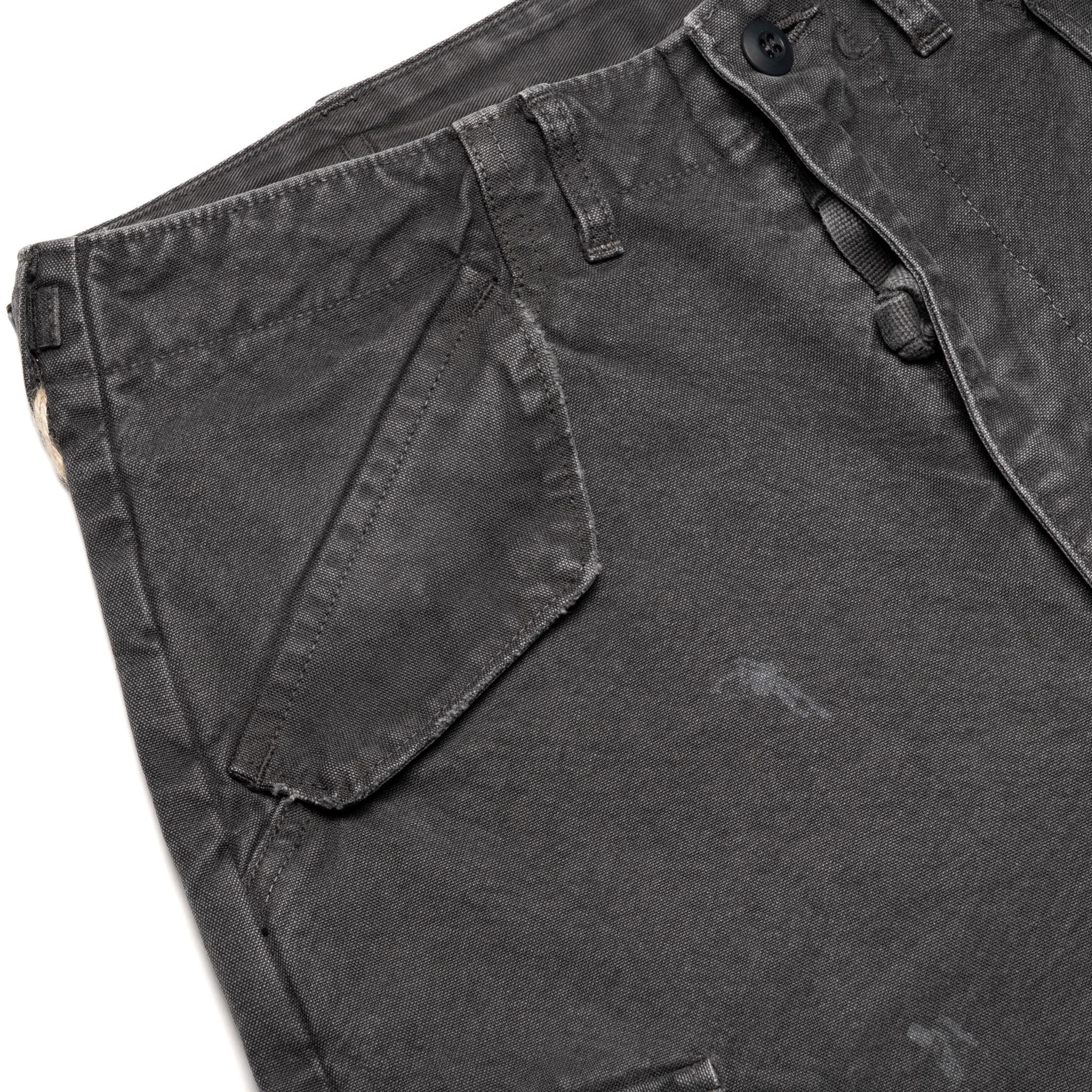 1144VE Tent Cloth Field Cargo Shorts VE (Vintage Effect) Faded Black