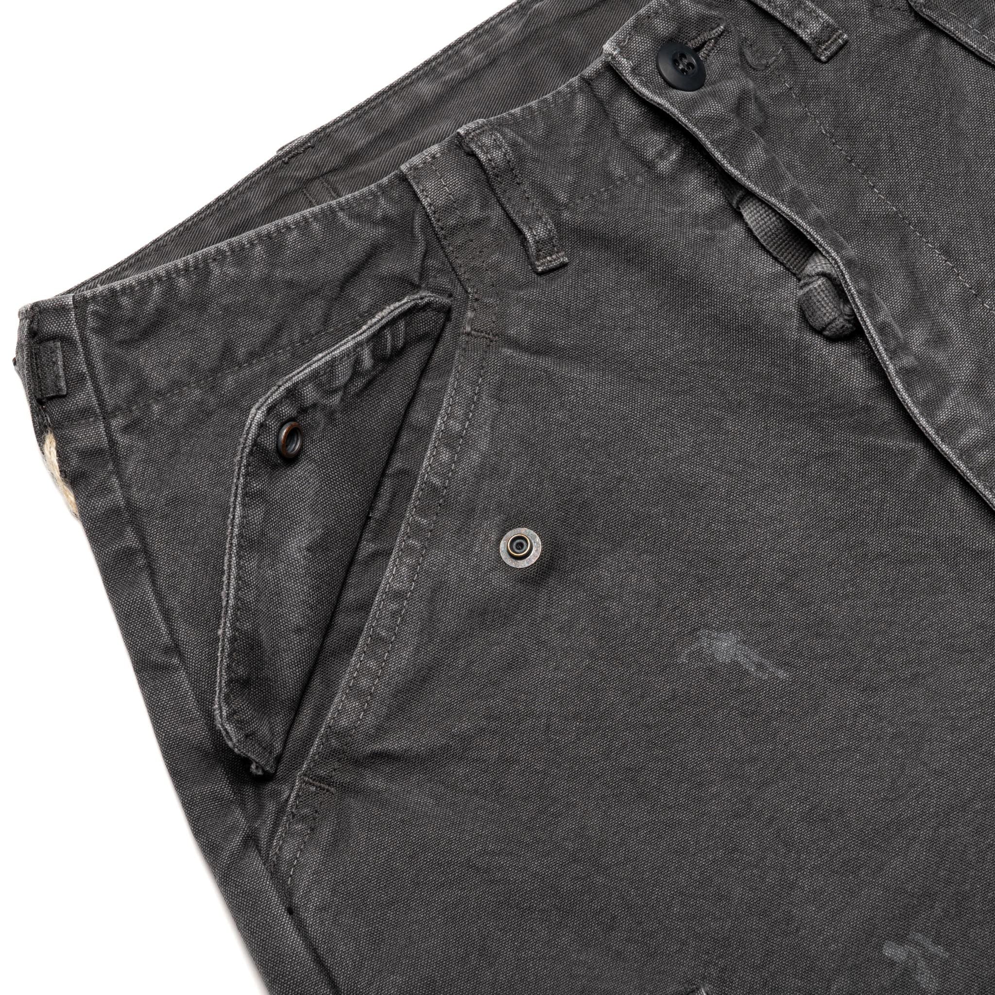 1144VE Tent Cloth Field Cargo Shorts VE (Vintage Effect) Faded Black