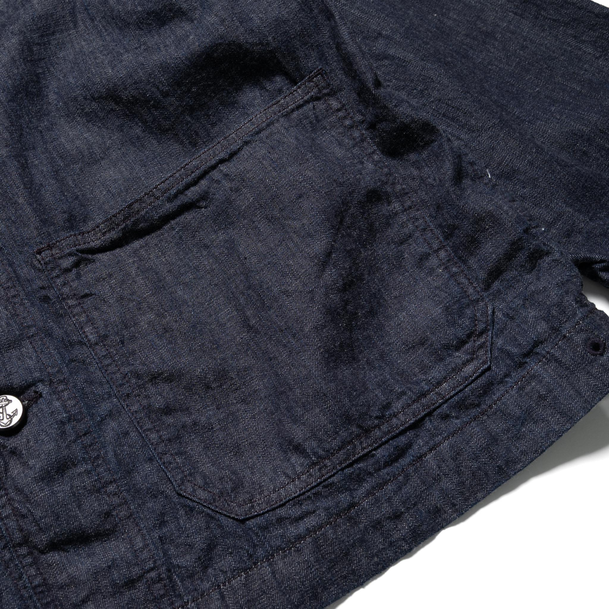 2052-1 USN Shawl Collar Denim Coverall - Indigo