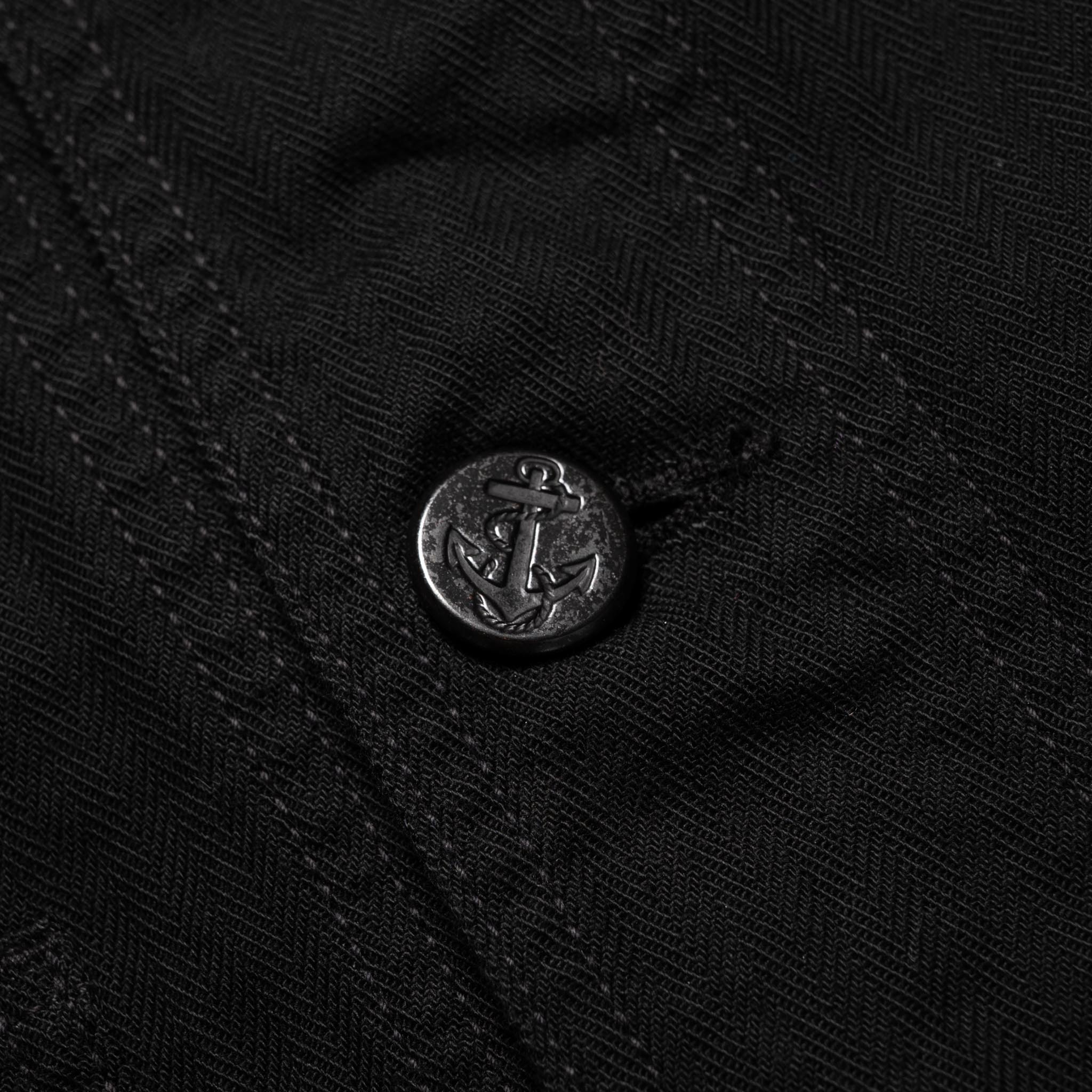 2052-2 USN Shawl Collar Herringbone Coverall - Black