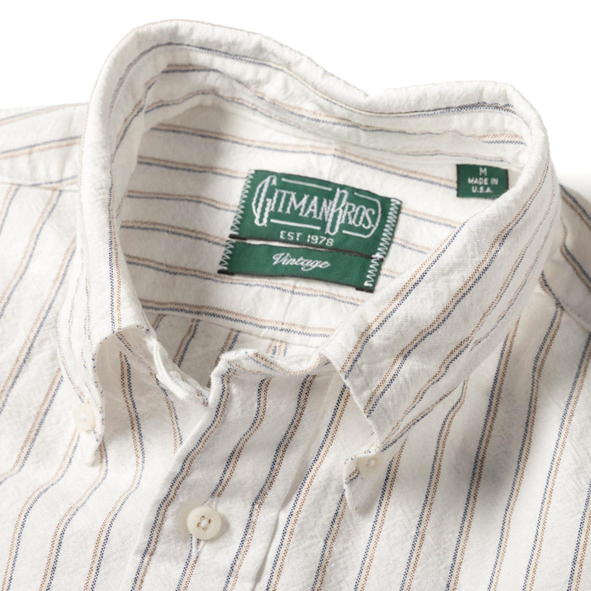 White Striped Japanese Oxford