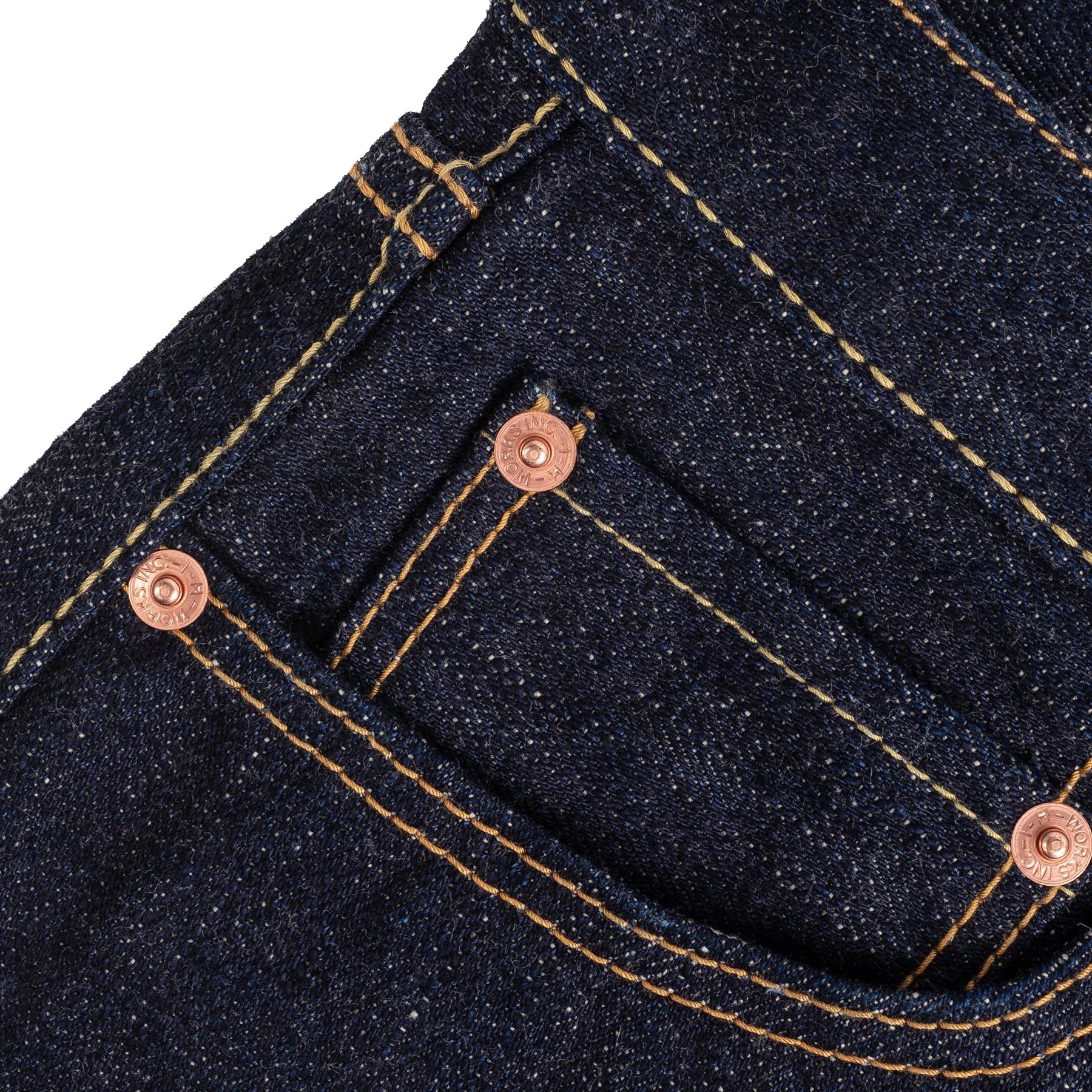 Iron Heart IH-888S-18 Japanese Selvedge Denim Coin Pocket Close Up