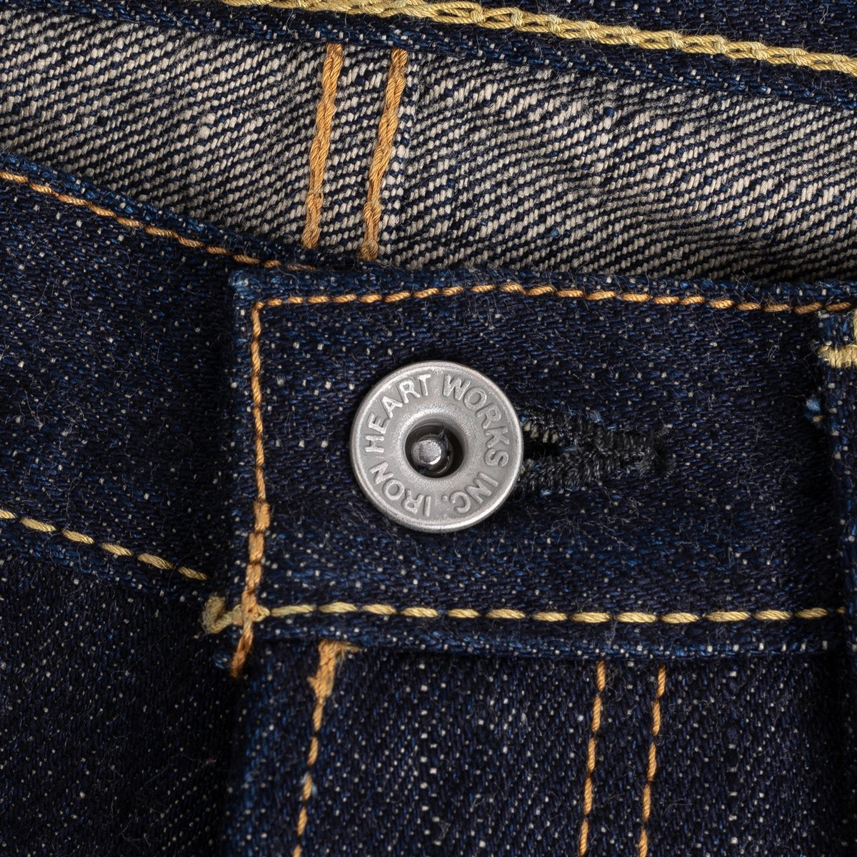 Iron Heart IH-888S-18 Japanese Selvedge Denim Button Detail
