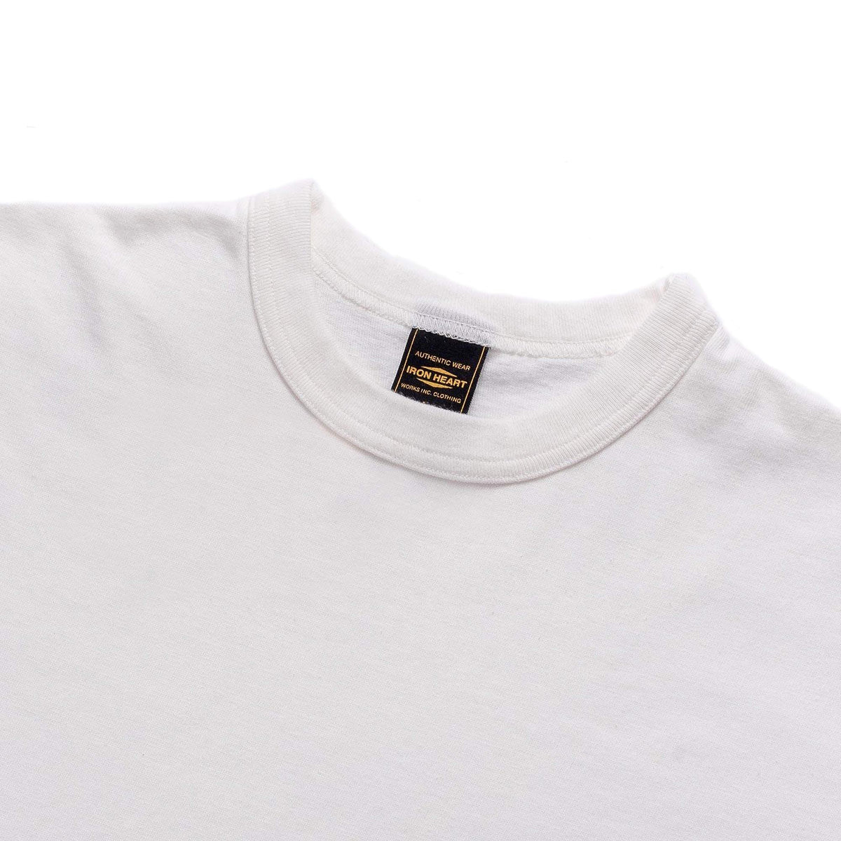 IHT-1610L-WHT - 6.5oz Loopwheel Crew Neck T-Shirt With Longer Body - White