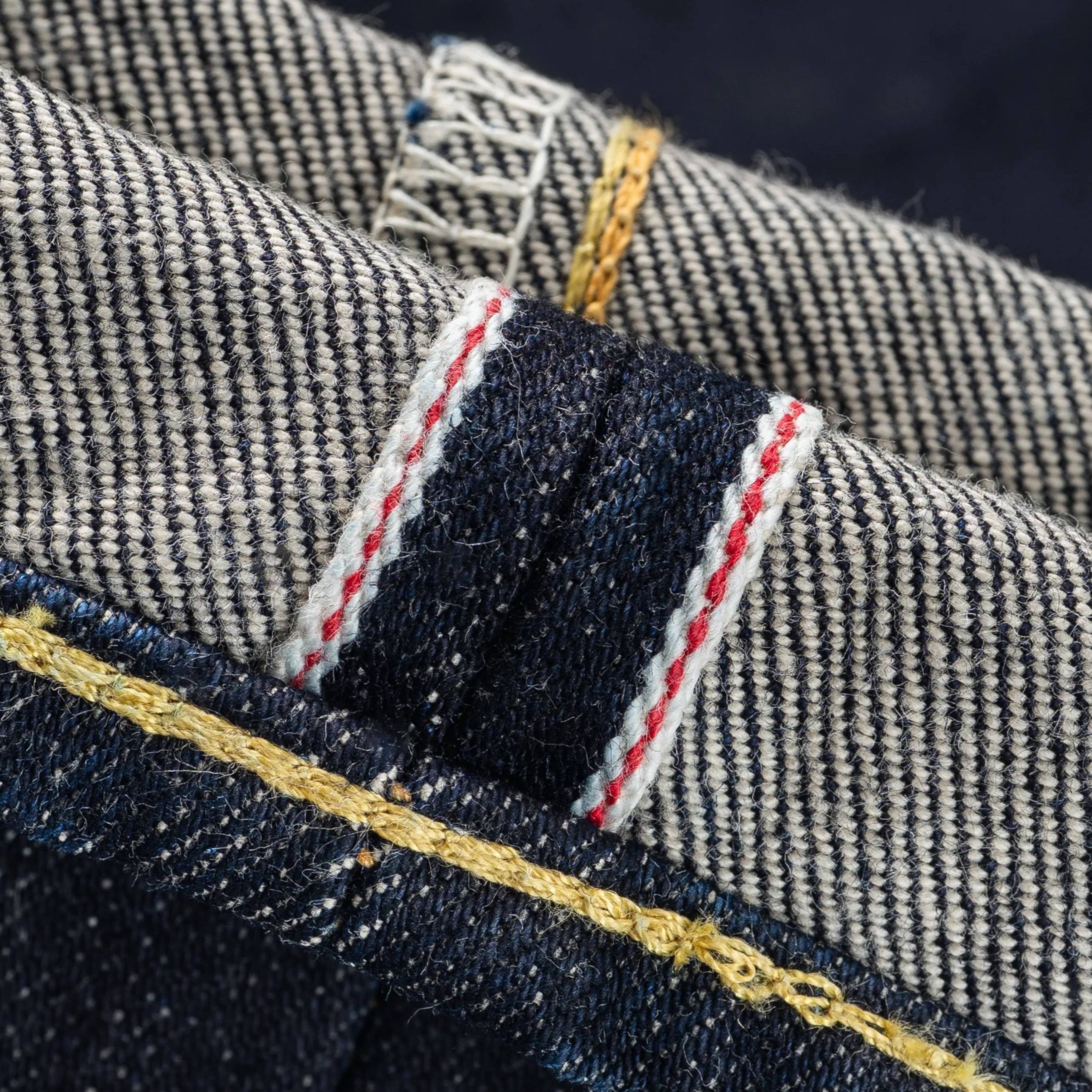 IH-1955S-142 14oz Selvedge Denim "1955" Vintage Tapered Cut Jeans - Indigo