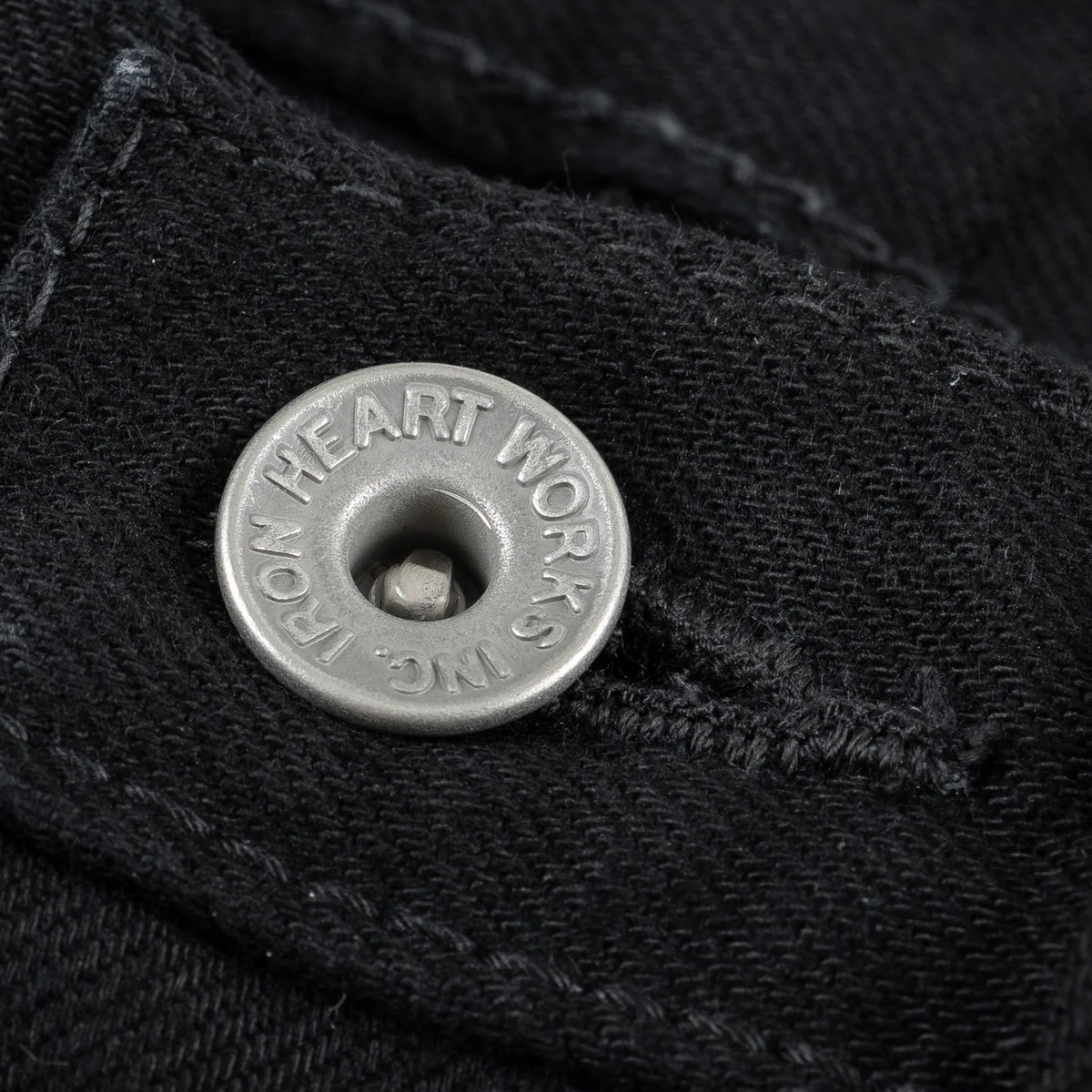 IH-634S-142bb 14oz Selvedge Denim Straight Cut Jeans - Black/Black