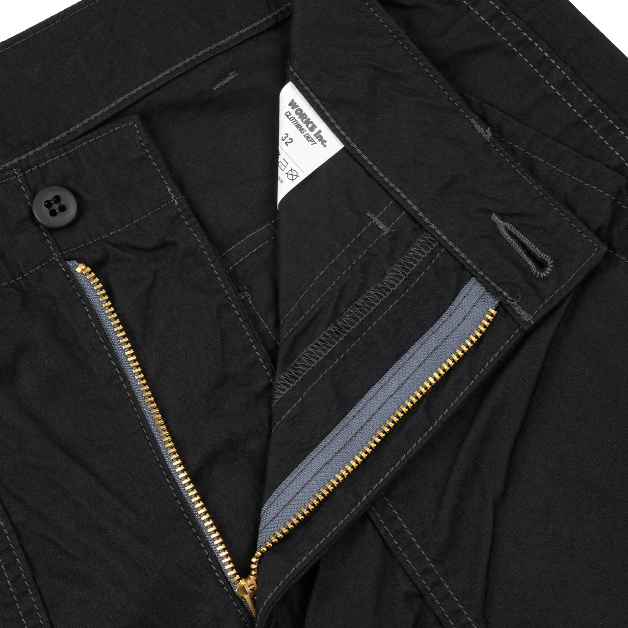 IH-745-BLK 4oz Cotton/Nylon Baker Pants - Black