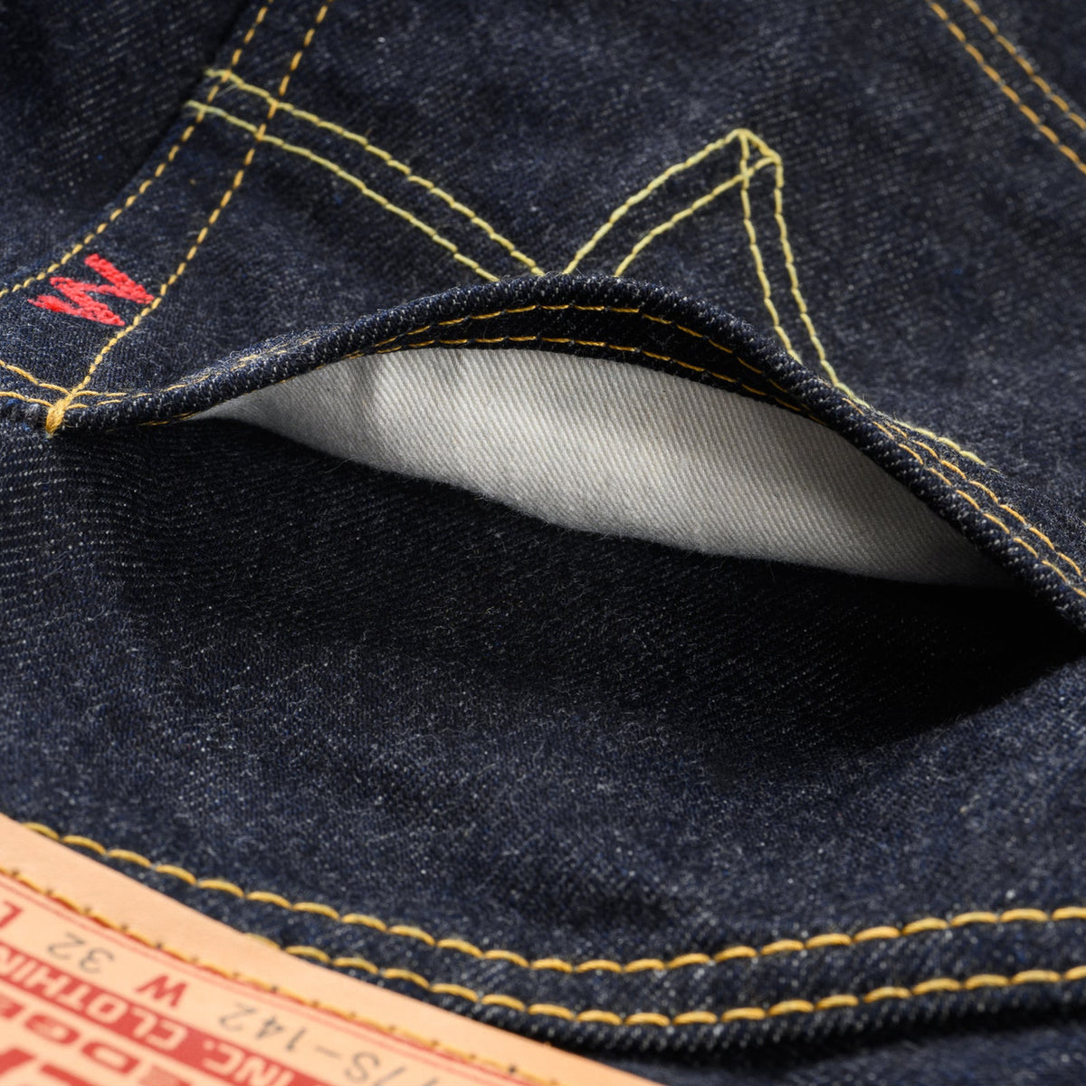 IH-777S-142 14oz Selvedge Denim Slim Tapered Cut Jeans - Indigo