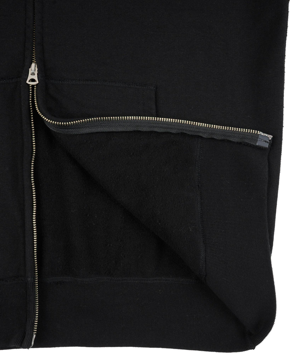 IHSW-82L-BLK 14oz Ultra Heavyweight Loopwheel Cotton Zip Up Hoodie - Black