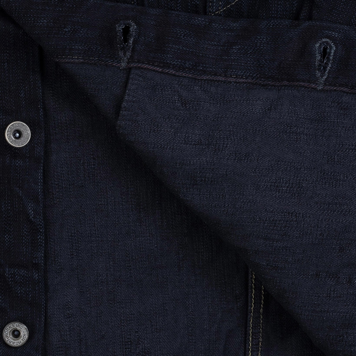 IH-526J-SLBod 16oz Slubby Selvedge Denim Type III Jacket - Indigo Overdyed Black