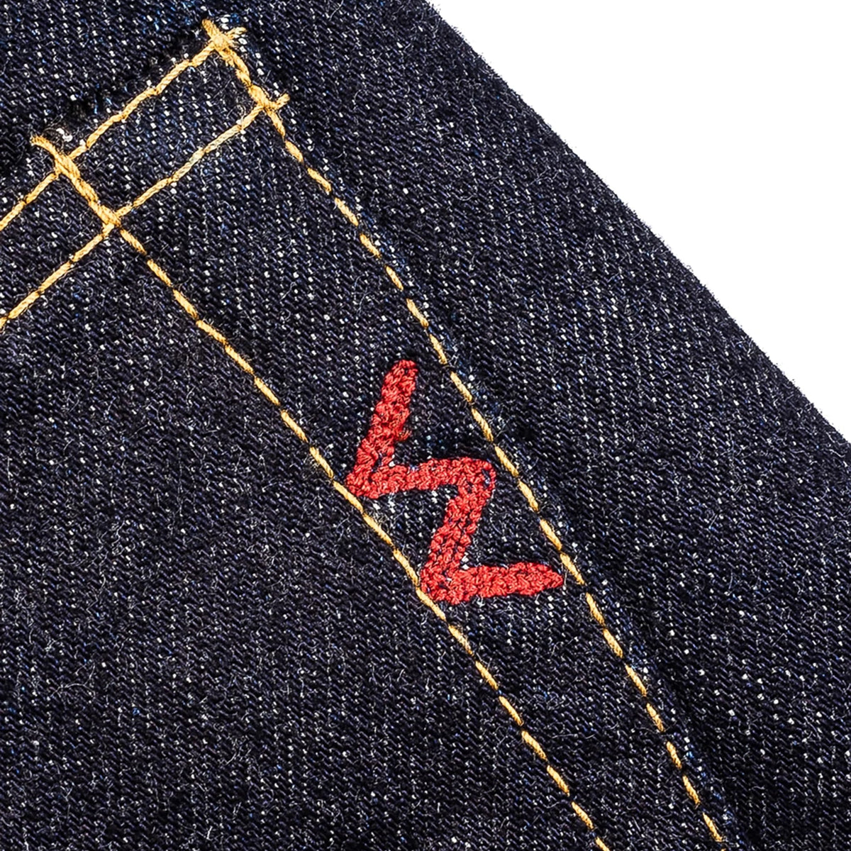 IH-888S-142 14oz Selvedge Denim Medium/High Rise Tapered Cut Jeans - Indigo