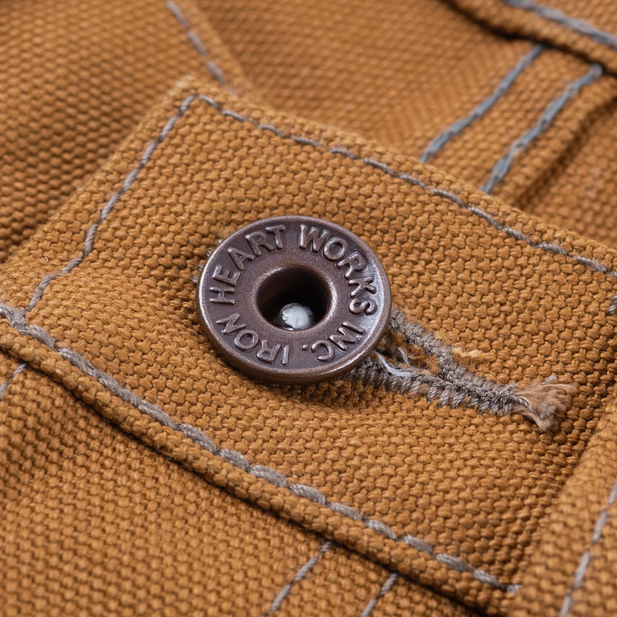 IH-666D 17oz Duck Slim Straight Cut Jeans - Brown