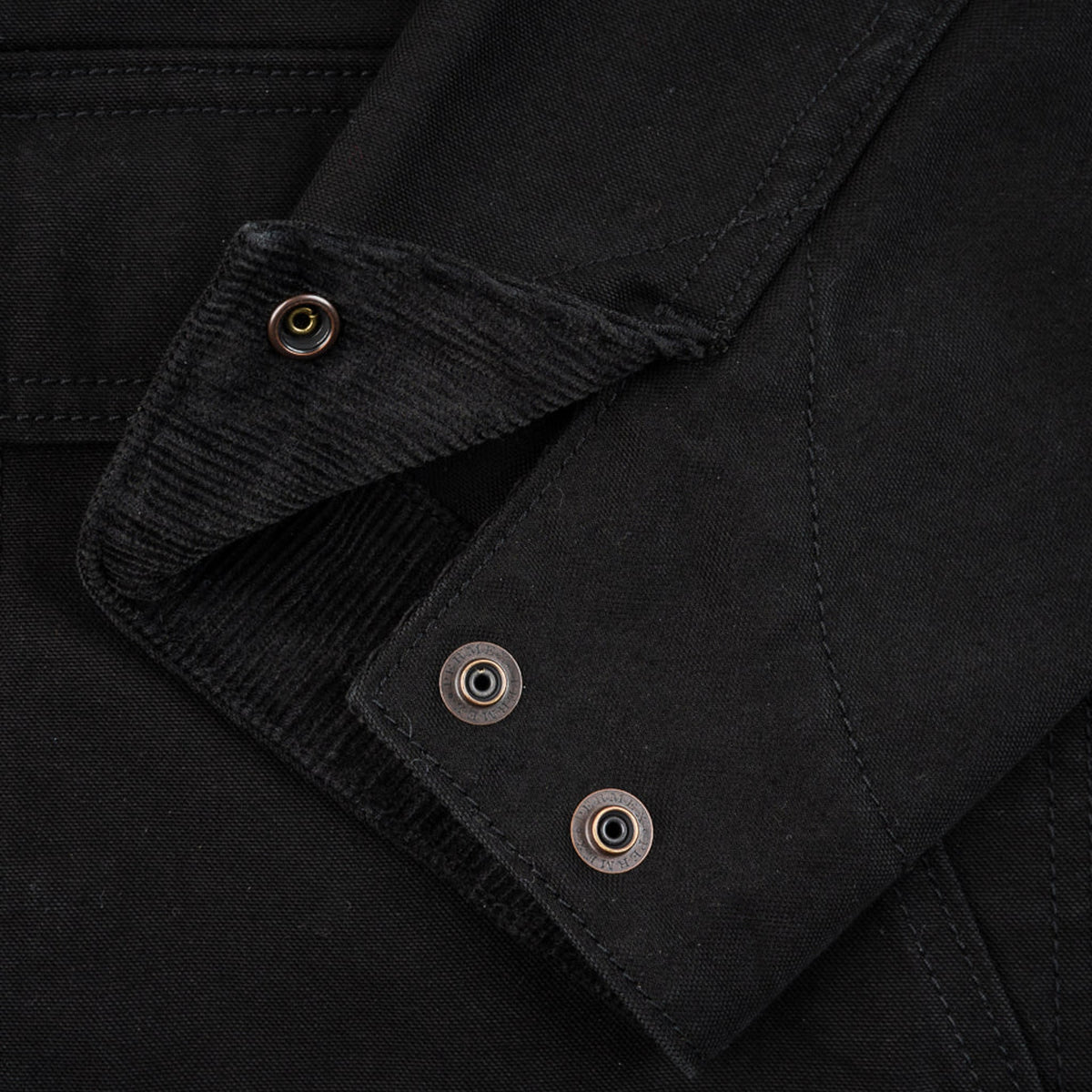 IHJ-148-BLK 10oz Kurashikizome® Organic Cotton Duck Chore Jacket - Black
