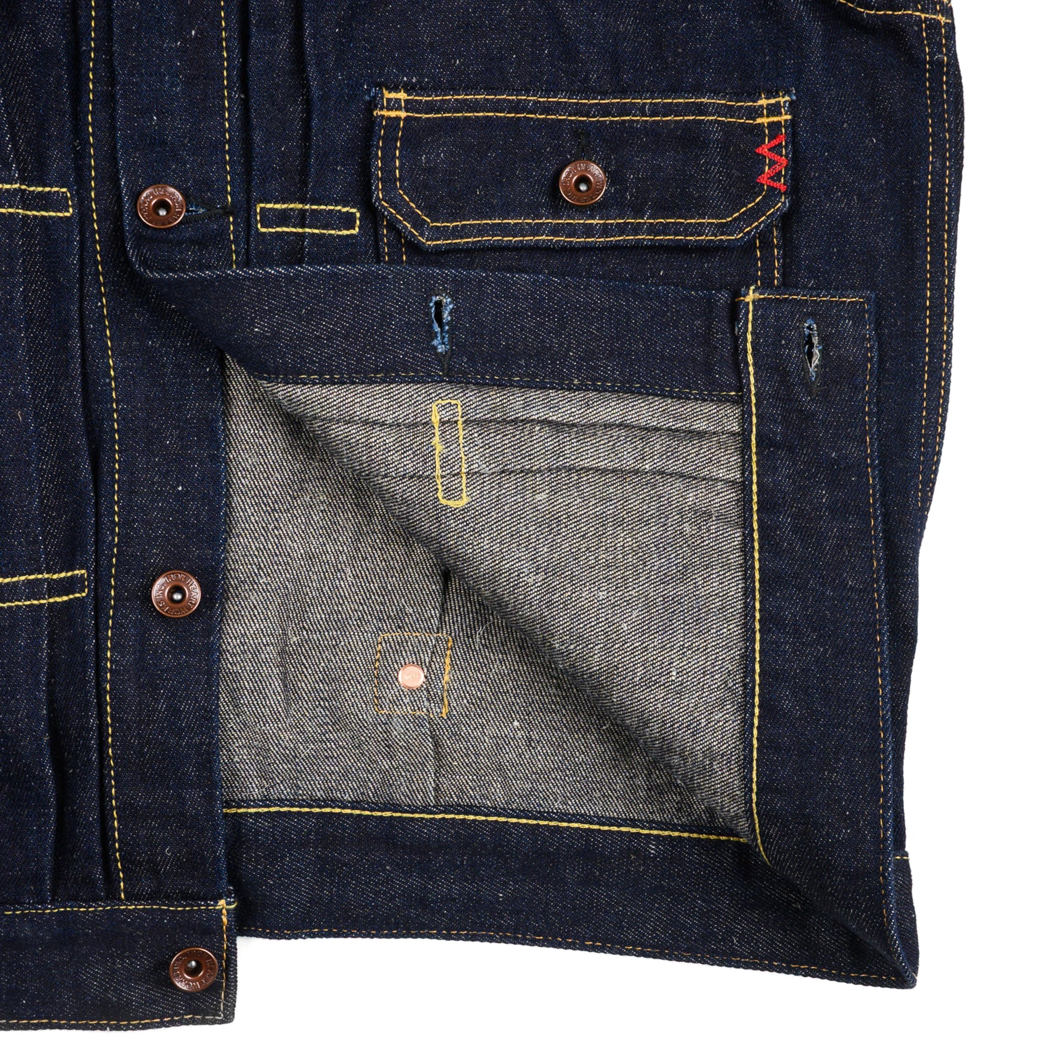 IHJ-163-IND 14oz Cotton/Linen Denim Type II Jacket - Indigo